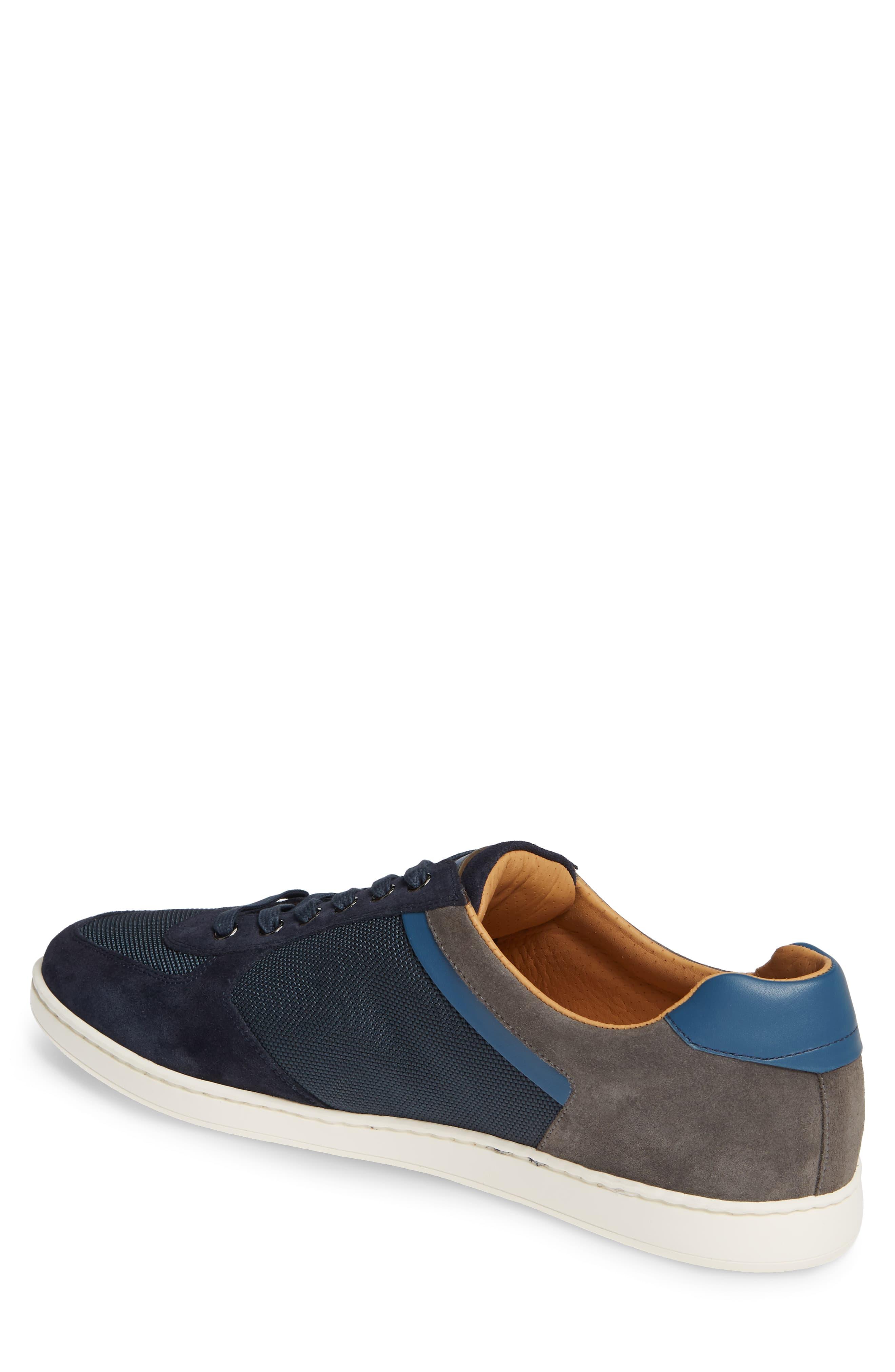 Magnanni Leather Echo Sneaker in Navy Suede (Brown) for Men Lyst