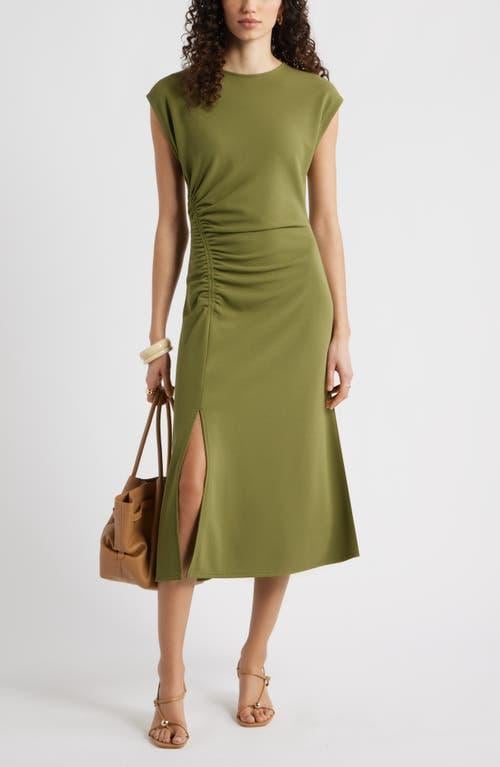 green emerald velvet dress Zapaka Women Olive Long Bridesmaid Dress A-Line Sleeveless Wedding Guest Dress, Satin Color / US4