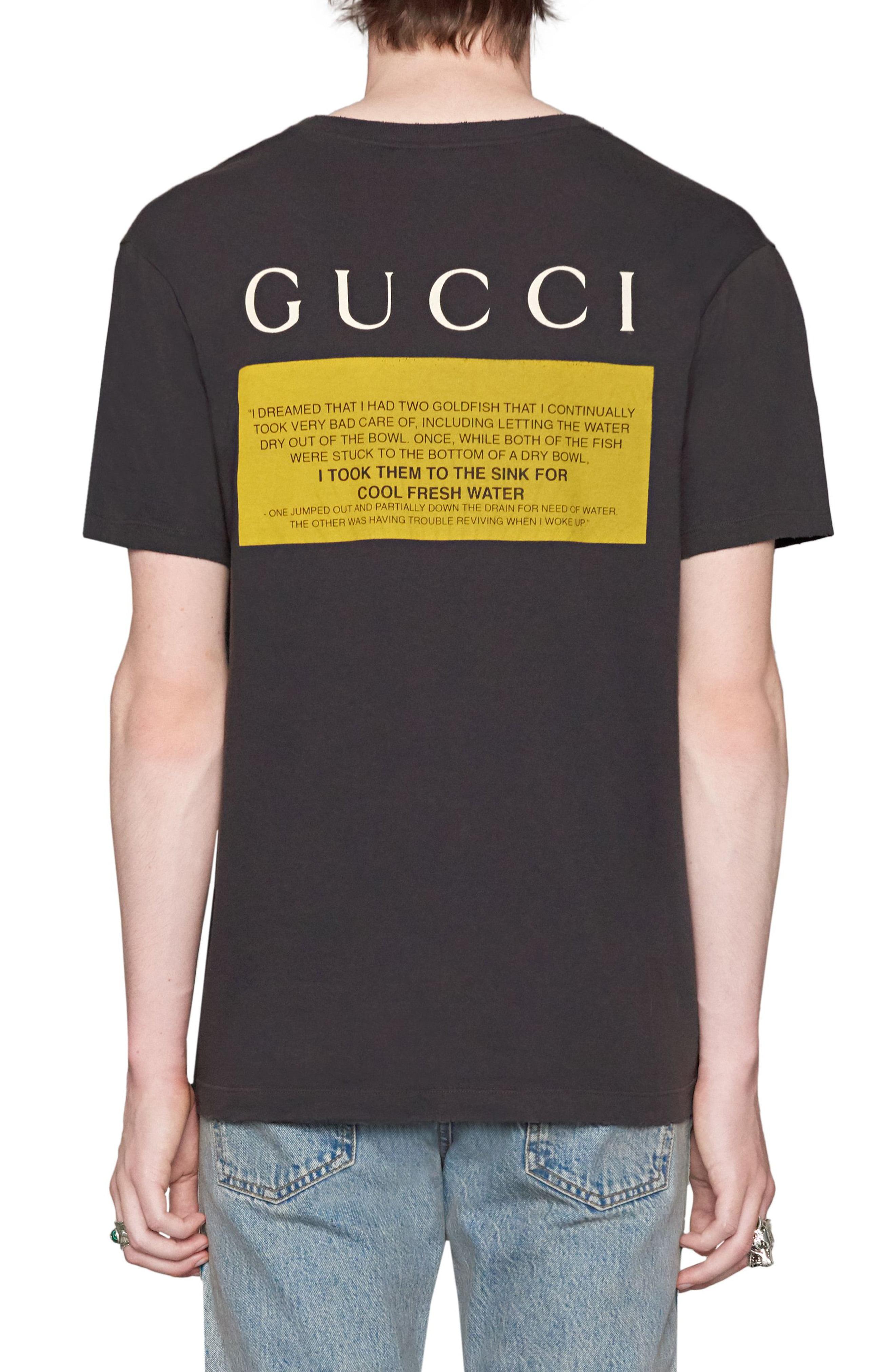 black and yellow gucci shirt