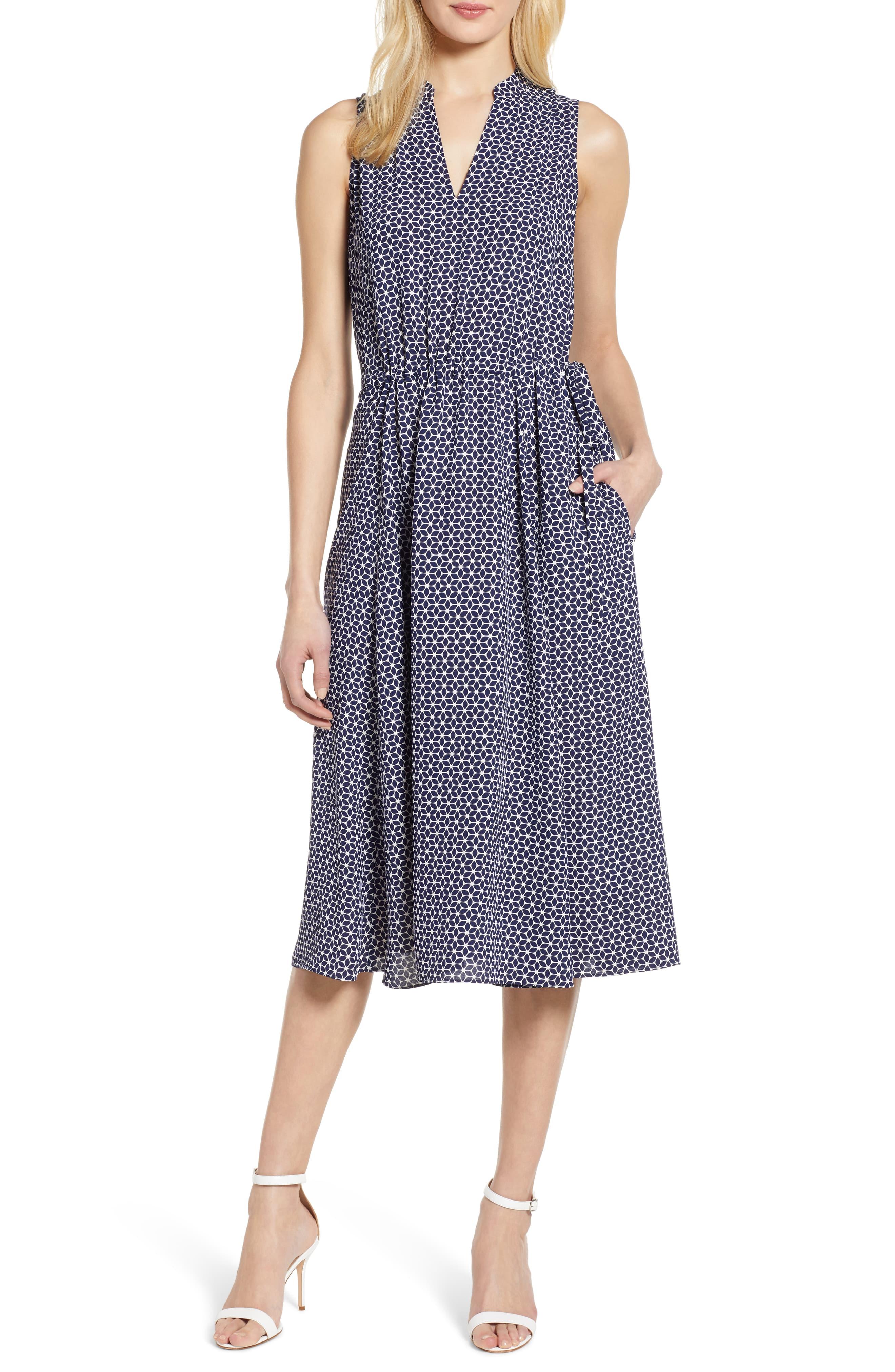 Anne Klein Abbess Midi Dress in Blue Lyst