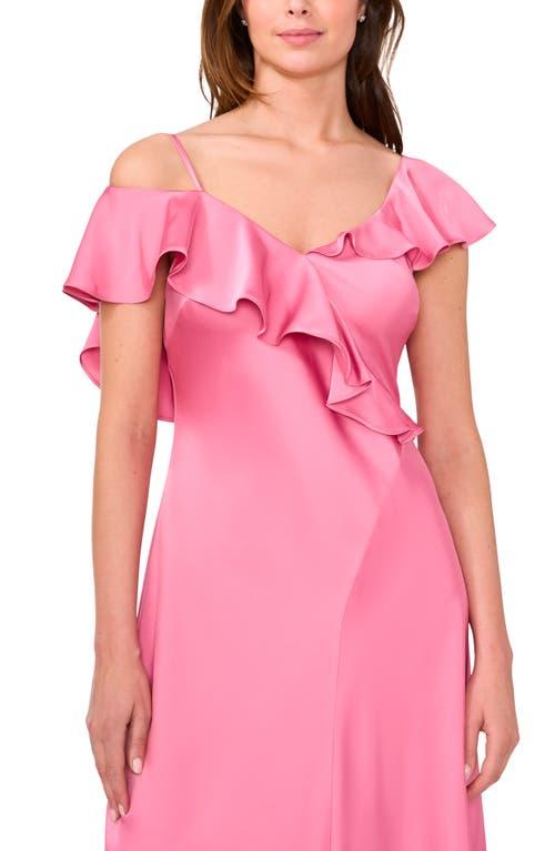 parker one shoulder ruffle dress Parker The Bridget Ruffle One-Shoulder Dress in Pink