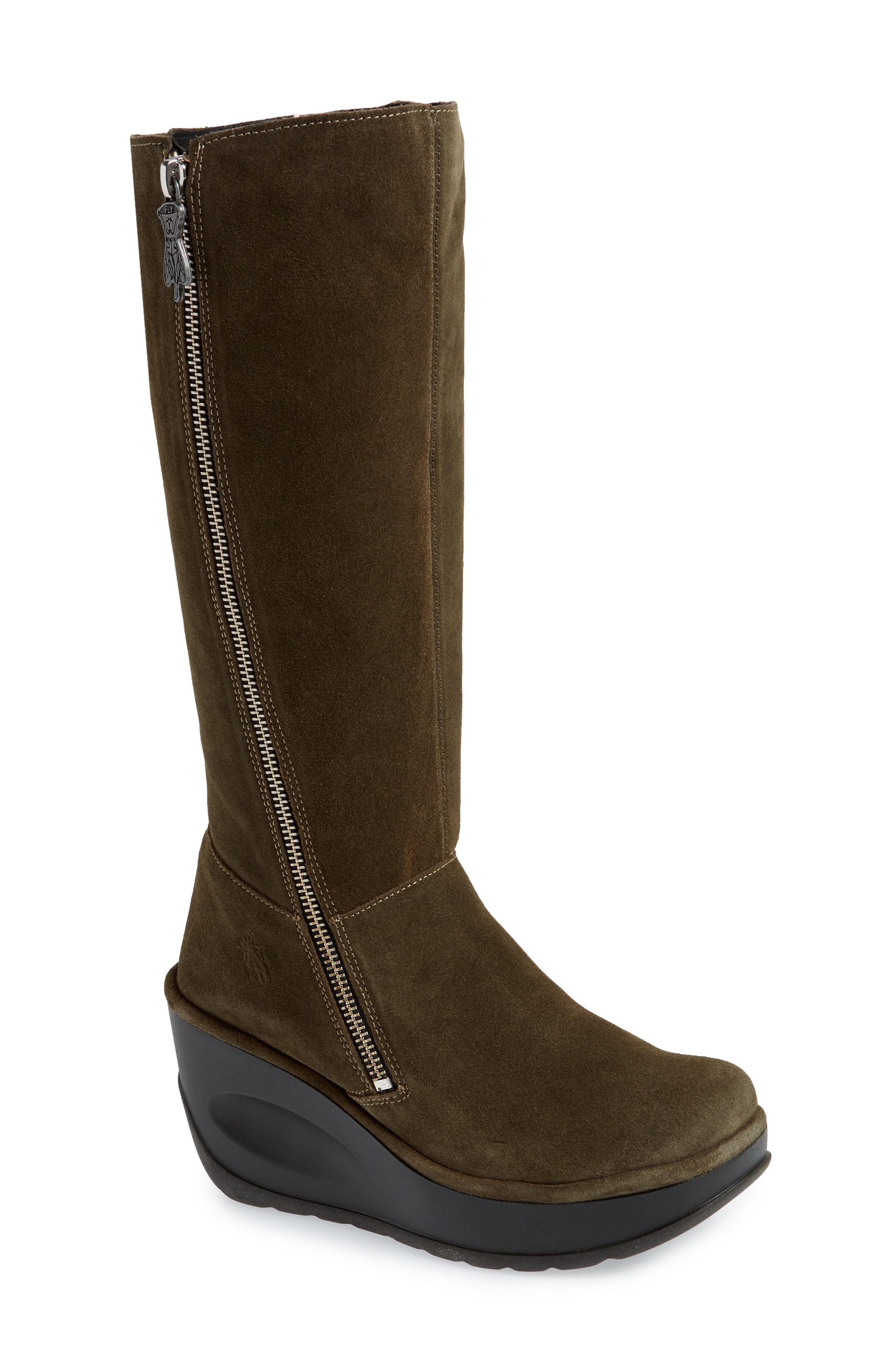 Fly London Jate Wedge Boot in Brown - Lyst