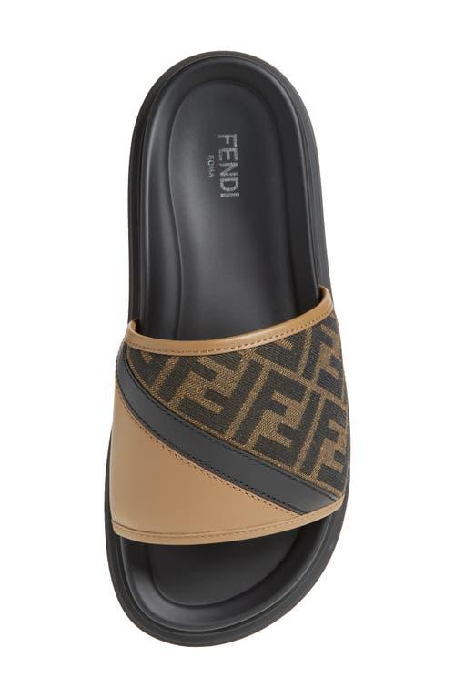 Fendi Diagonal Slide Sandal for Men | Lyst