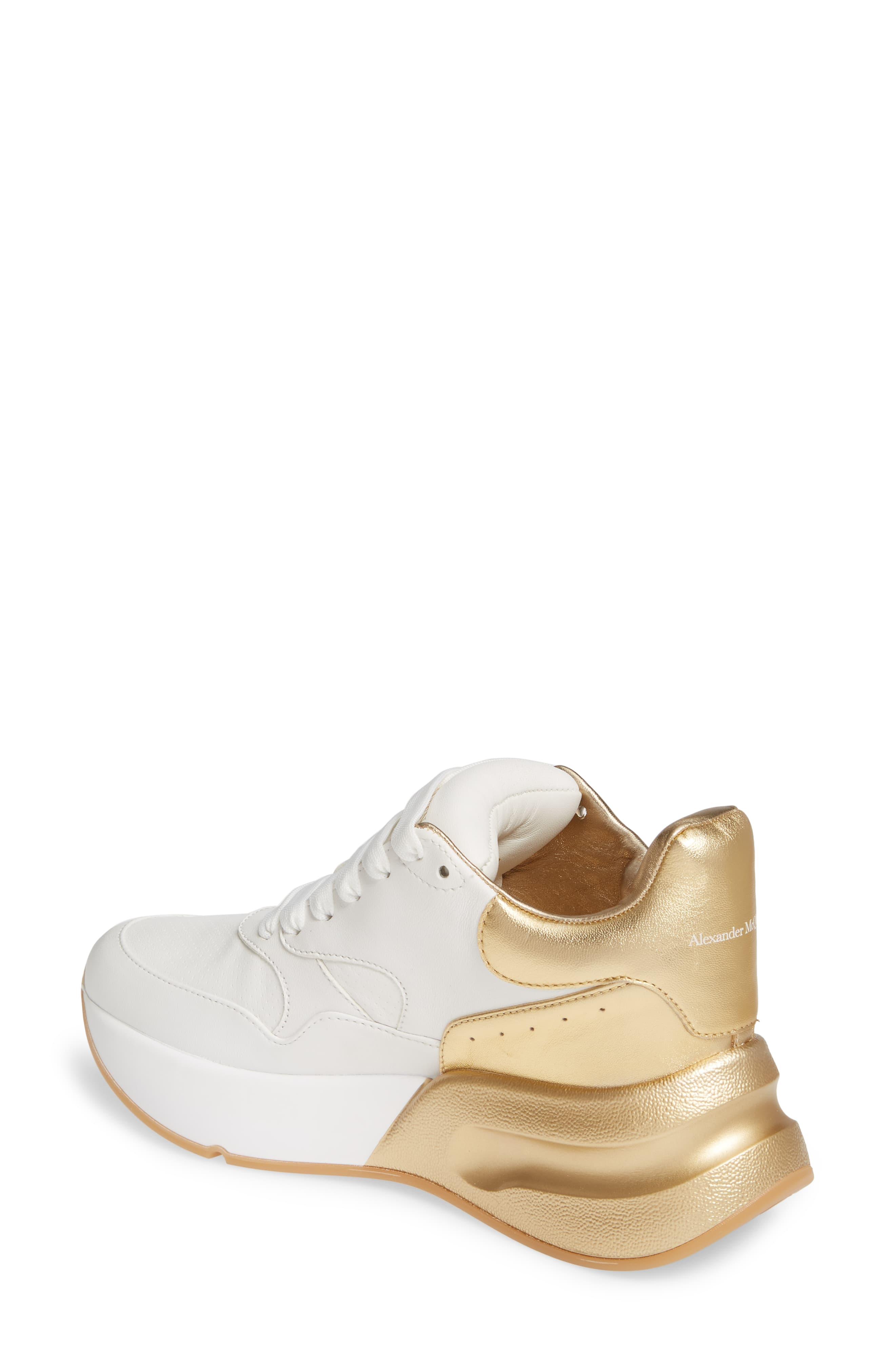 alexander mcqueen white platform sneakers