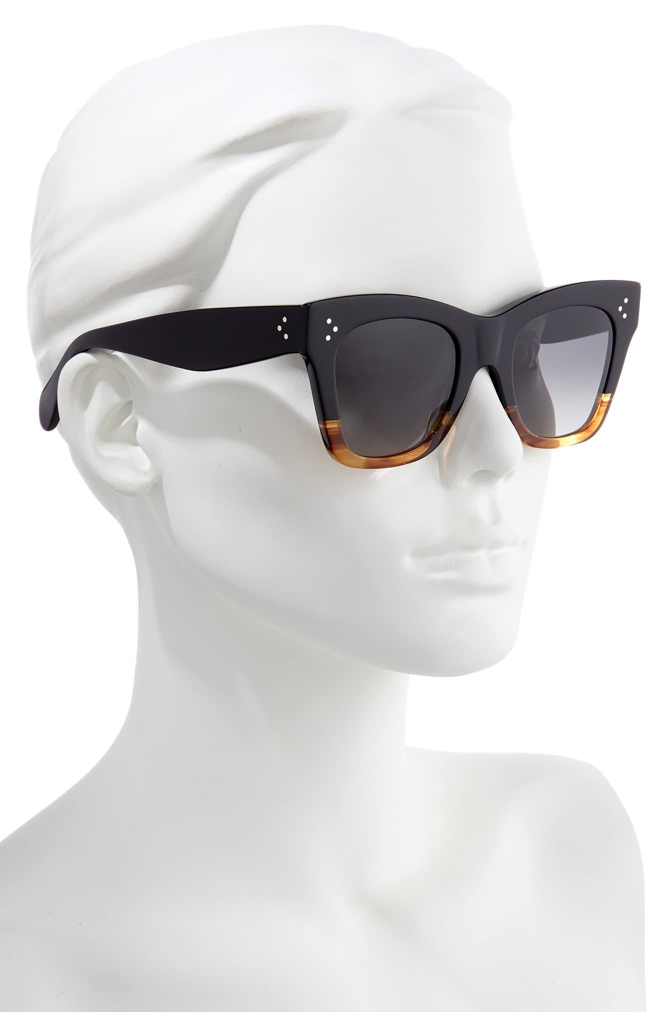 Céline 50mm Square Sunglasses in Black Lyst