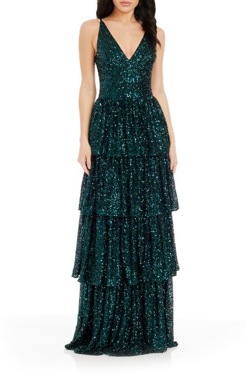 dress the population green sequin dress Tatum Sequin Dress – Dress the Population main image 1