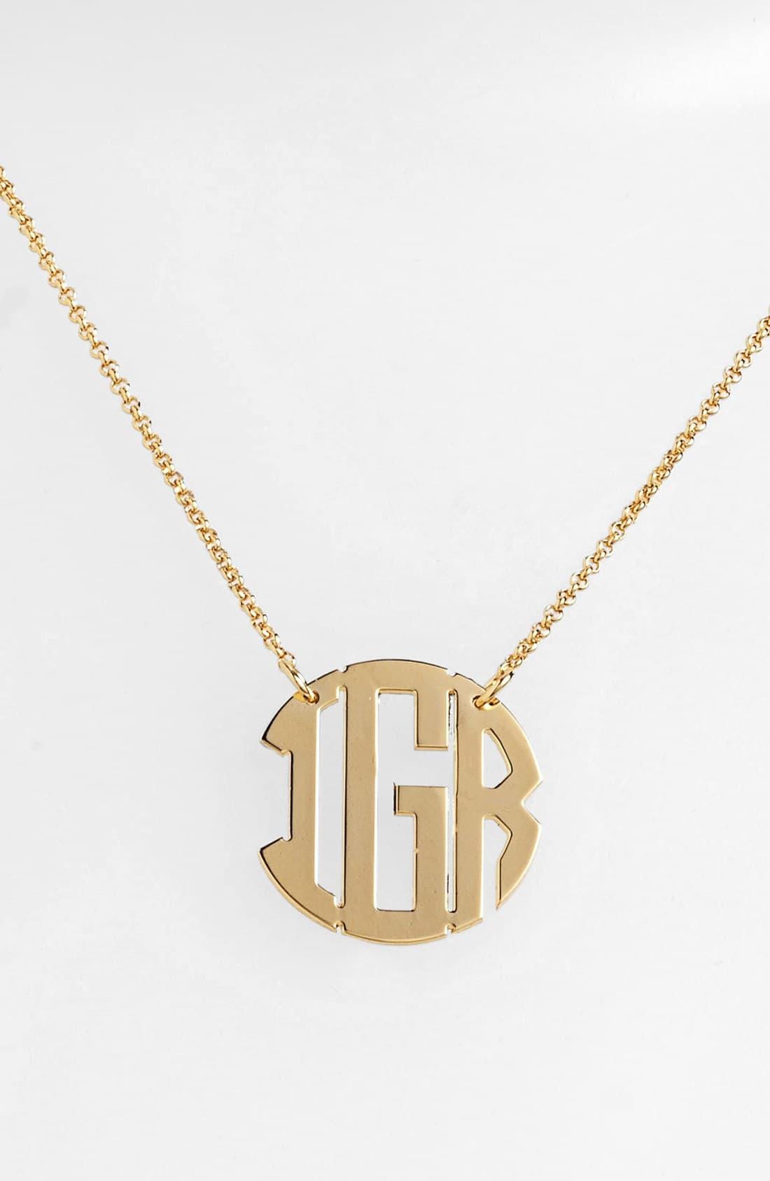 Argento Vivo Personalized 3initial Block Monogram Necklace in Gold (Metallic) Lyst