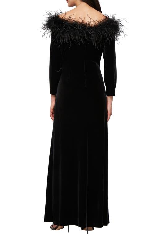 sachin and babi light blue dress Classic velvet sheath dress in dark green main image 1