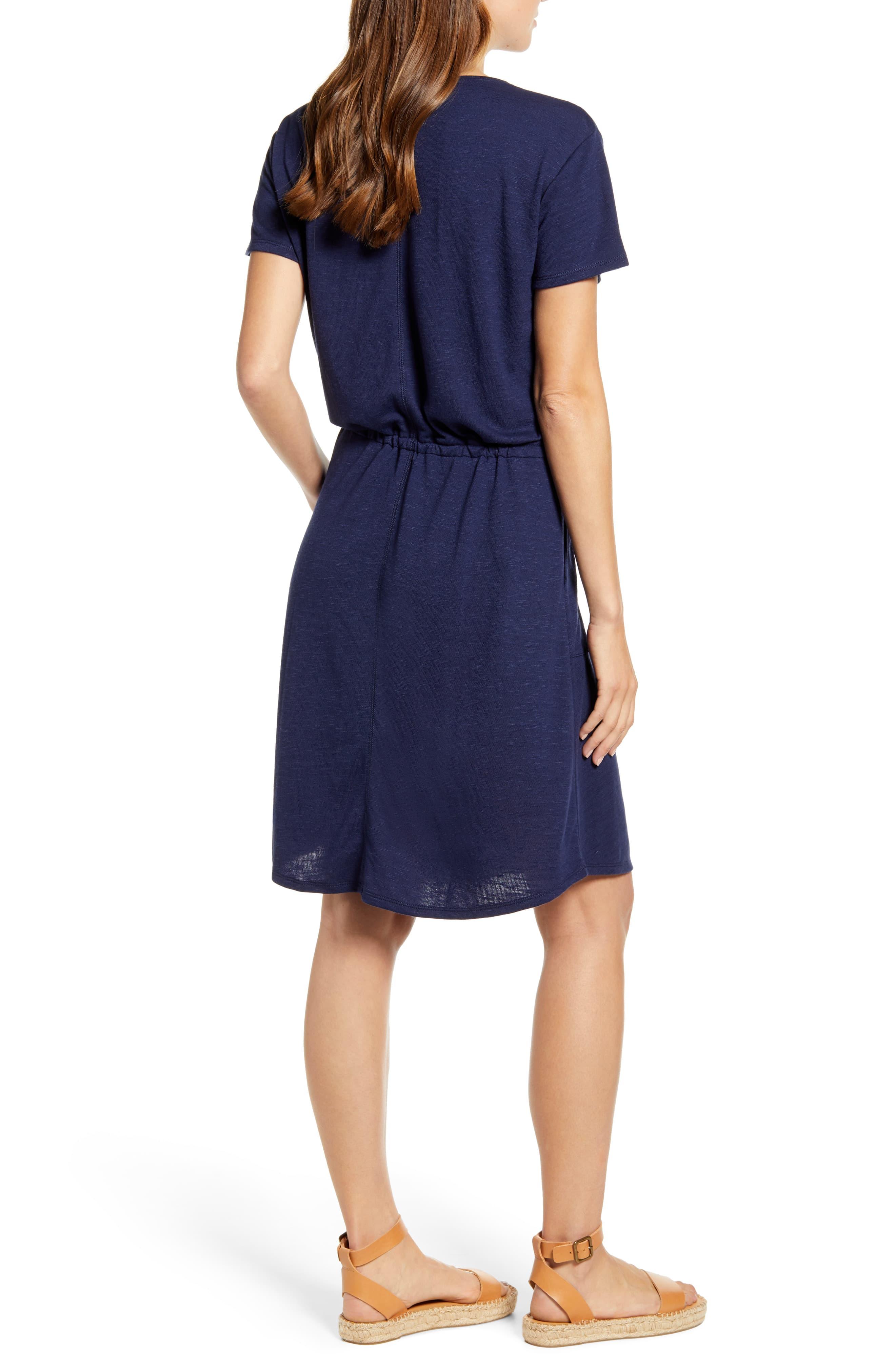 cinched waist t shirt dress