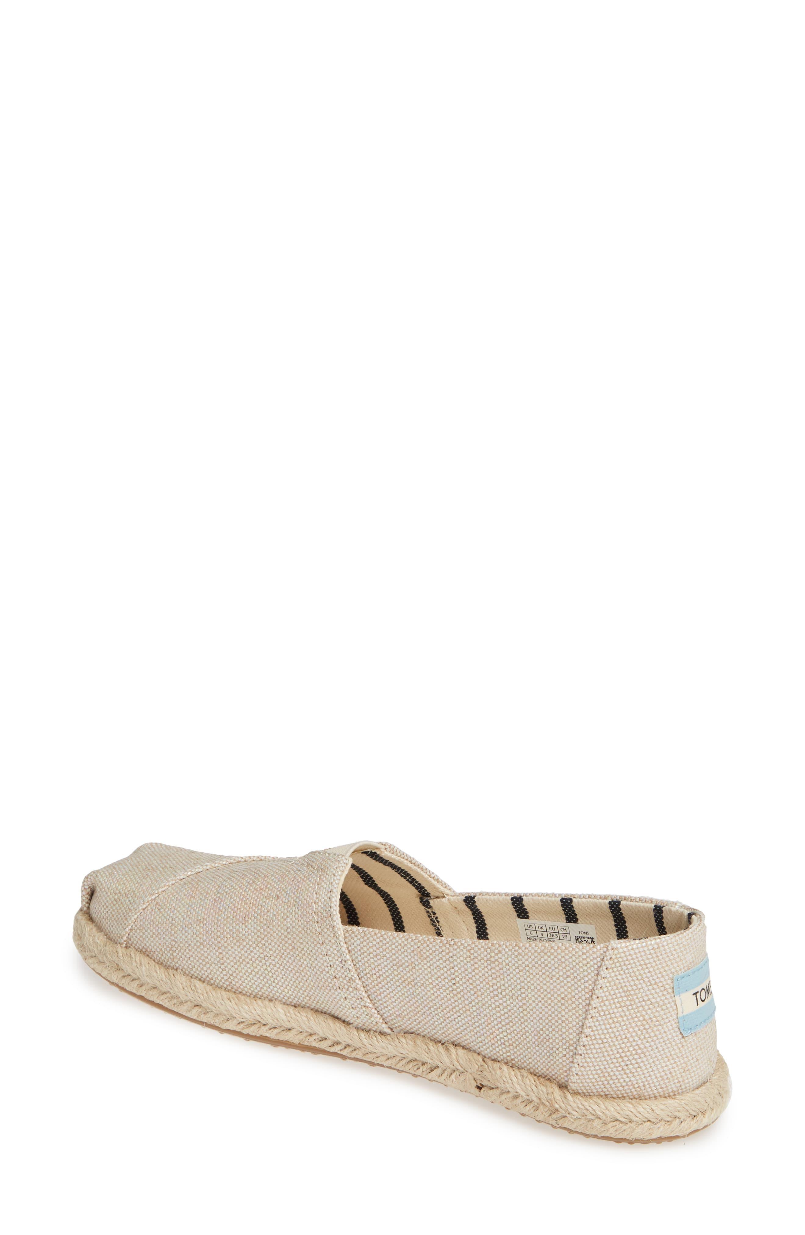 toms pearlized metallic canvas women's espadrilles