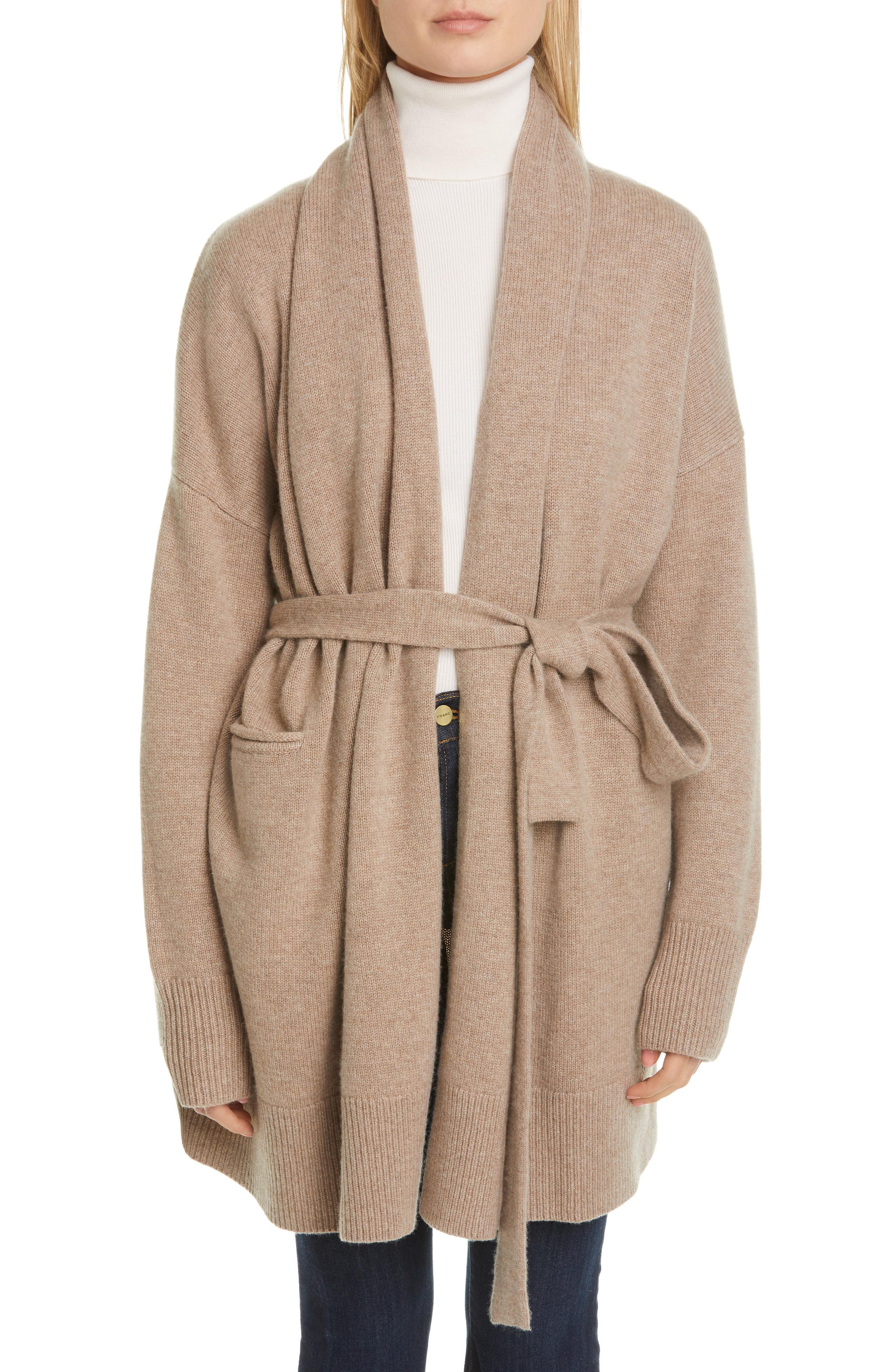 Co. Essentials Wool & Cashmere Long Belted Cardigan Lyst