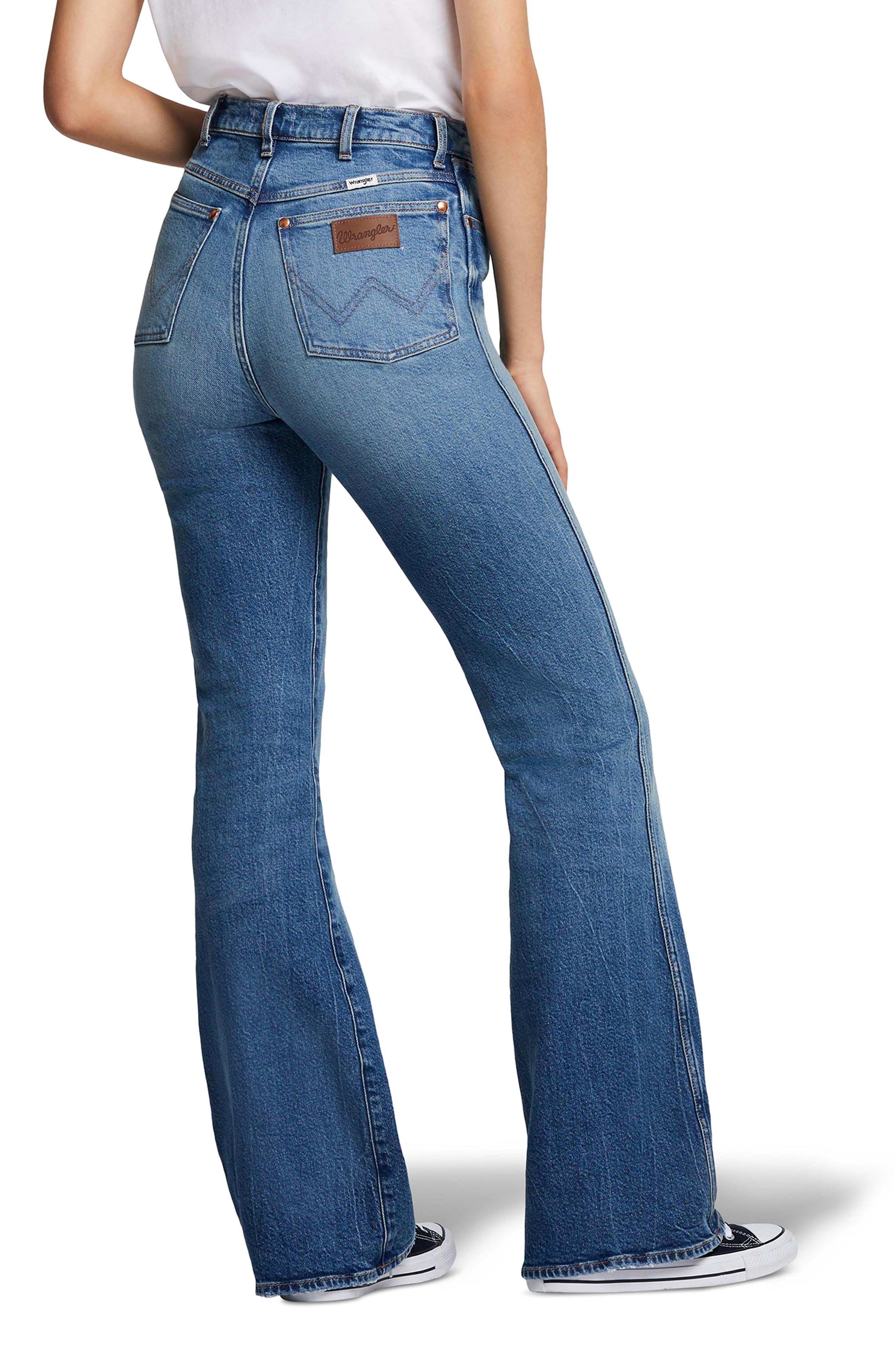Wrangler Denim High Waist Bootcut Jeans In Blue Lyst