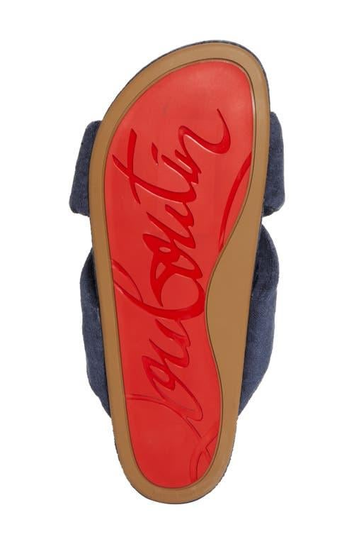 Christian Louboutin Light Blue and Red Slide Sandals Christian Louboutin Take It Easy slides for Men - Blue in  main image 2