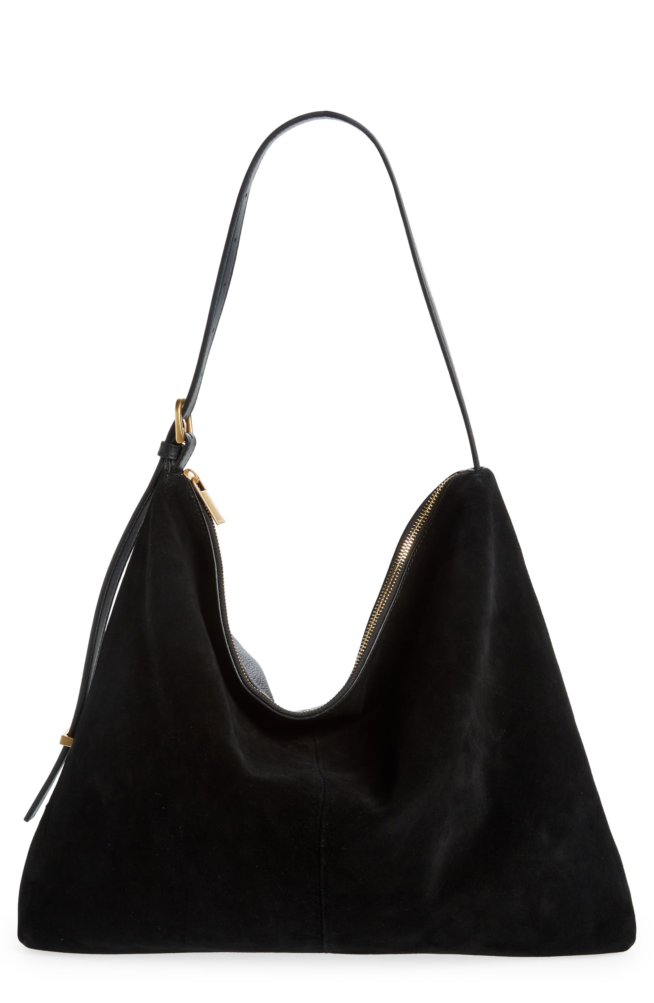 Reiss Vigo Leather Shoulder Bag in Black | Lyst