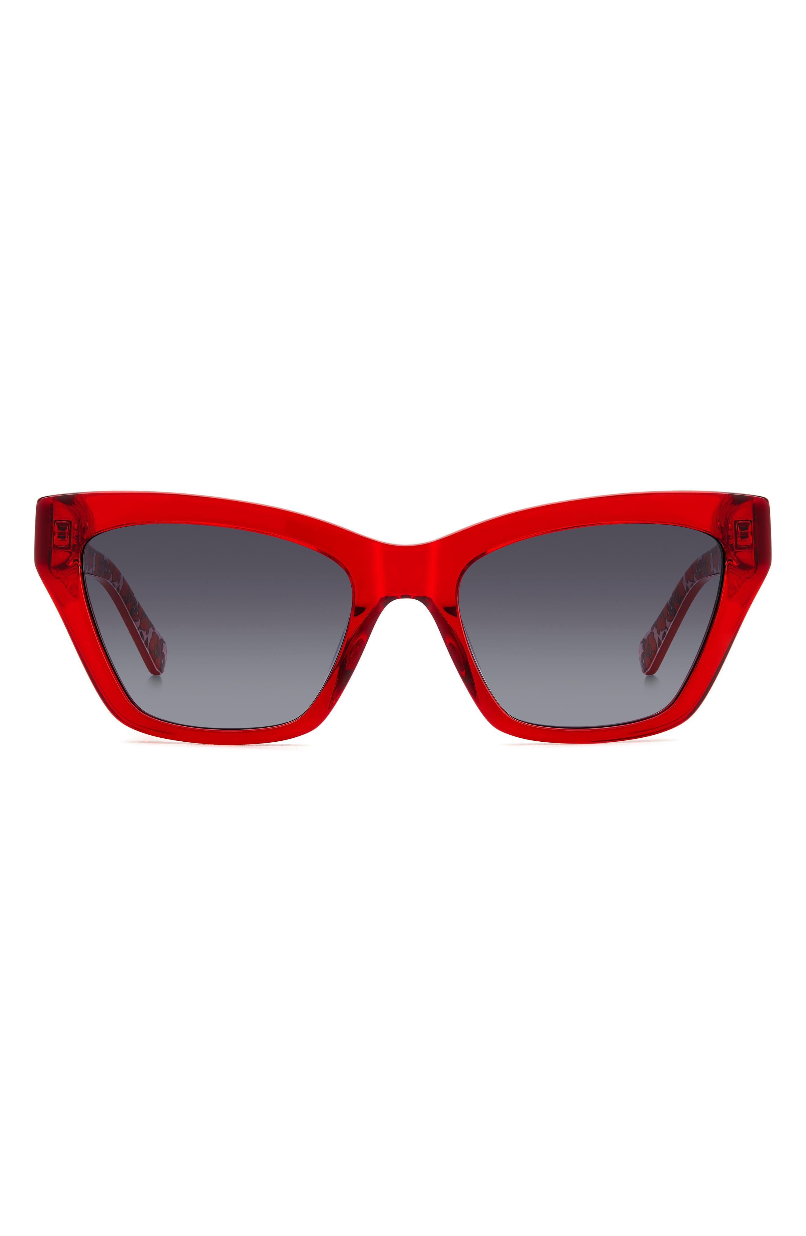 Kate Spade Fay 54mm Gradient Cat Eye Sunglasses in Red | Lyst