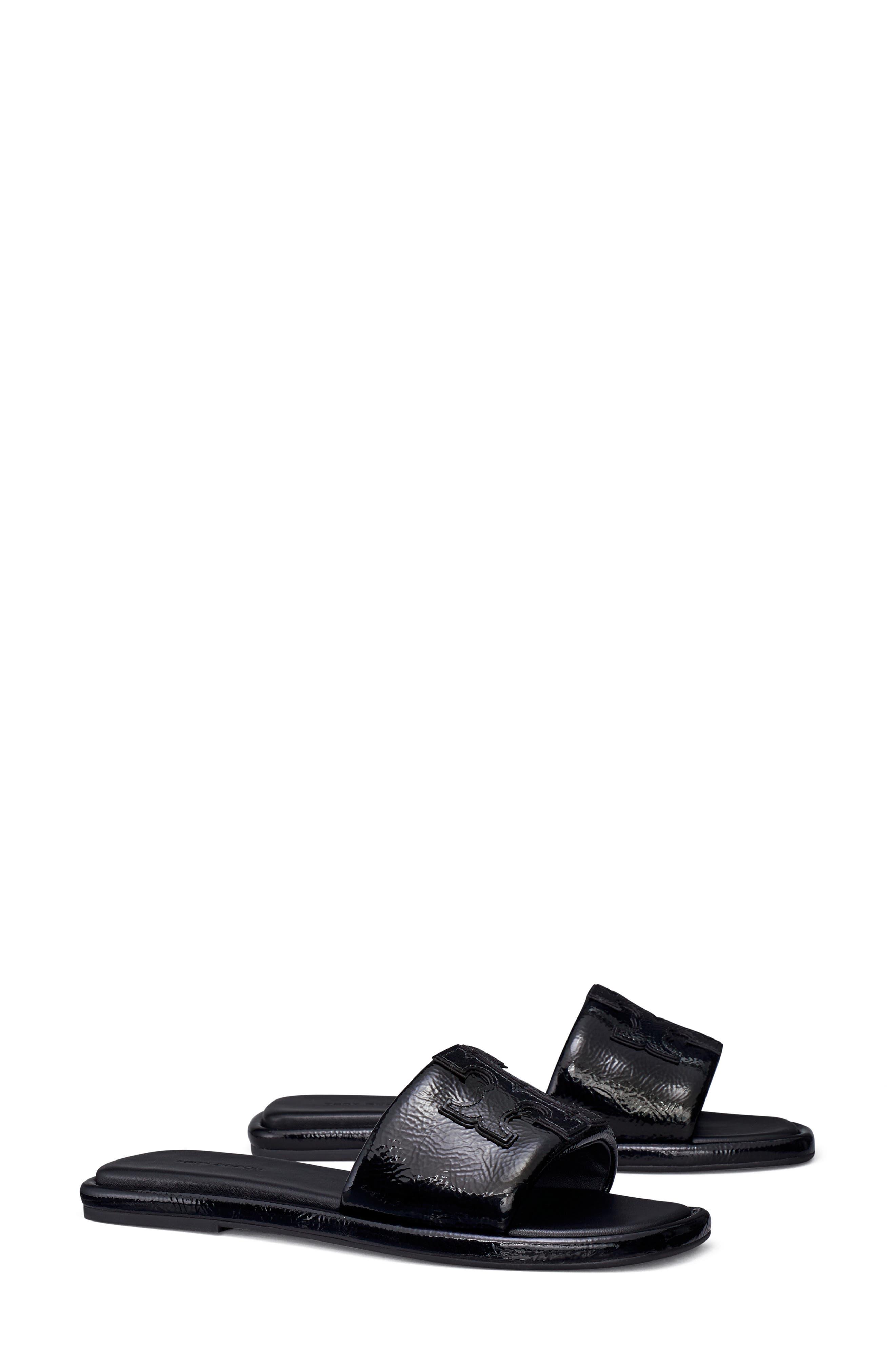 Tory Burch Double T Sport Slide Sandal in Black Lyst