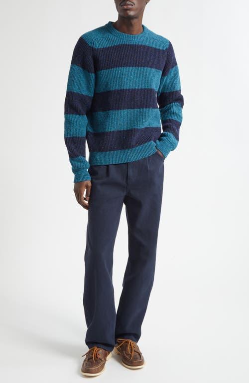 Noah Stripe Donegal Wool Sweater in Blue for Men | Lyst