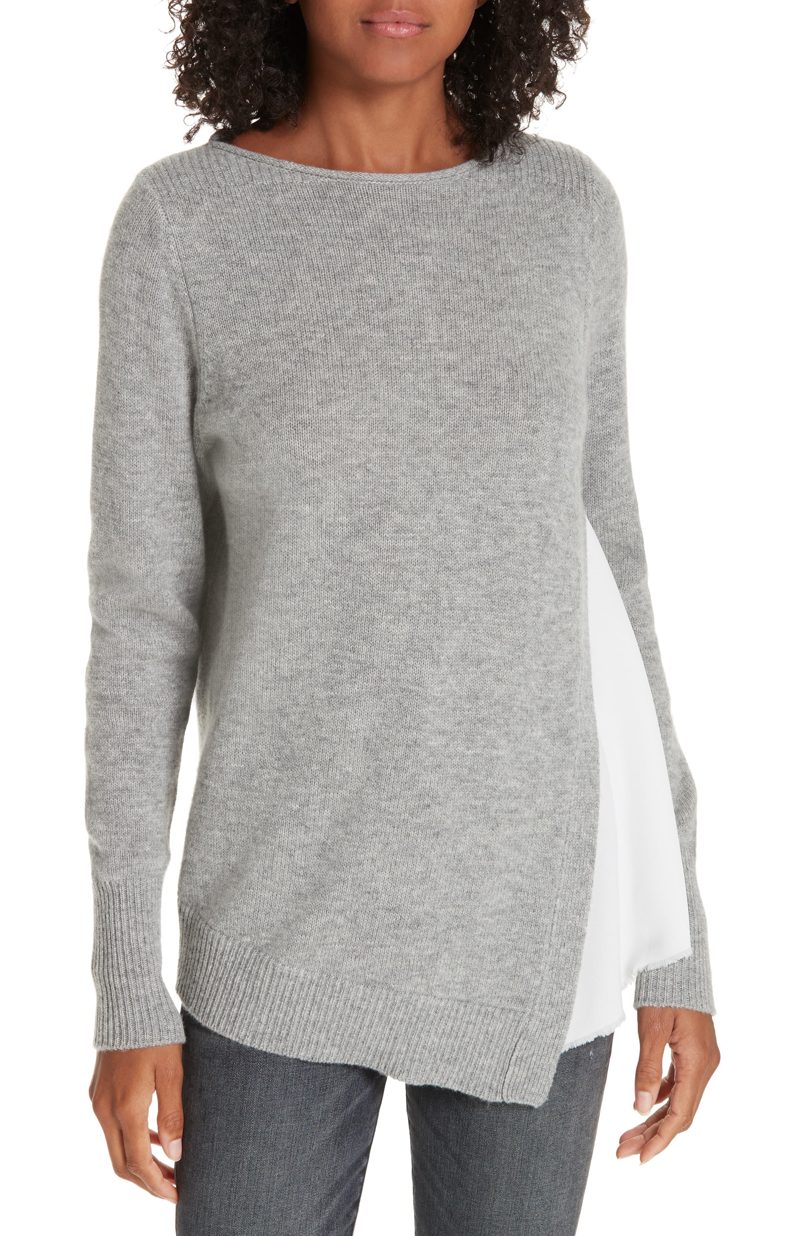 Brochu Walker Wool & Cashmere Layered Sweater in Gray - Lyst