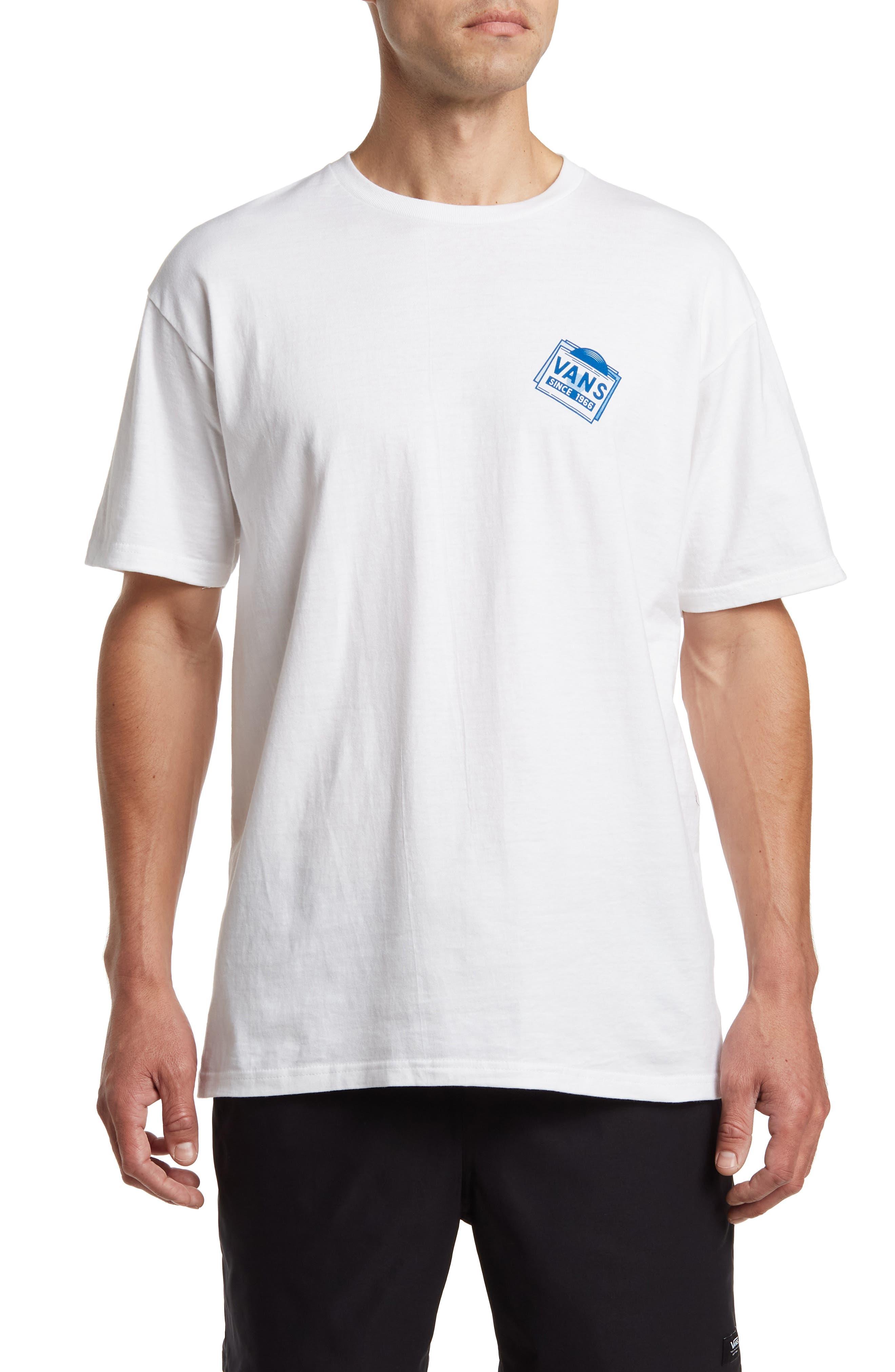 Vans Record Label Cotton Graphic T-shirt in White for Men | Lyst
