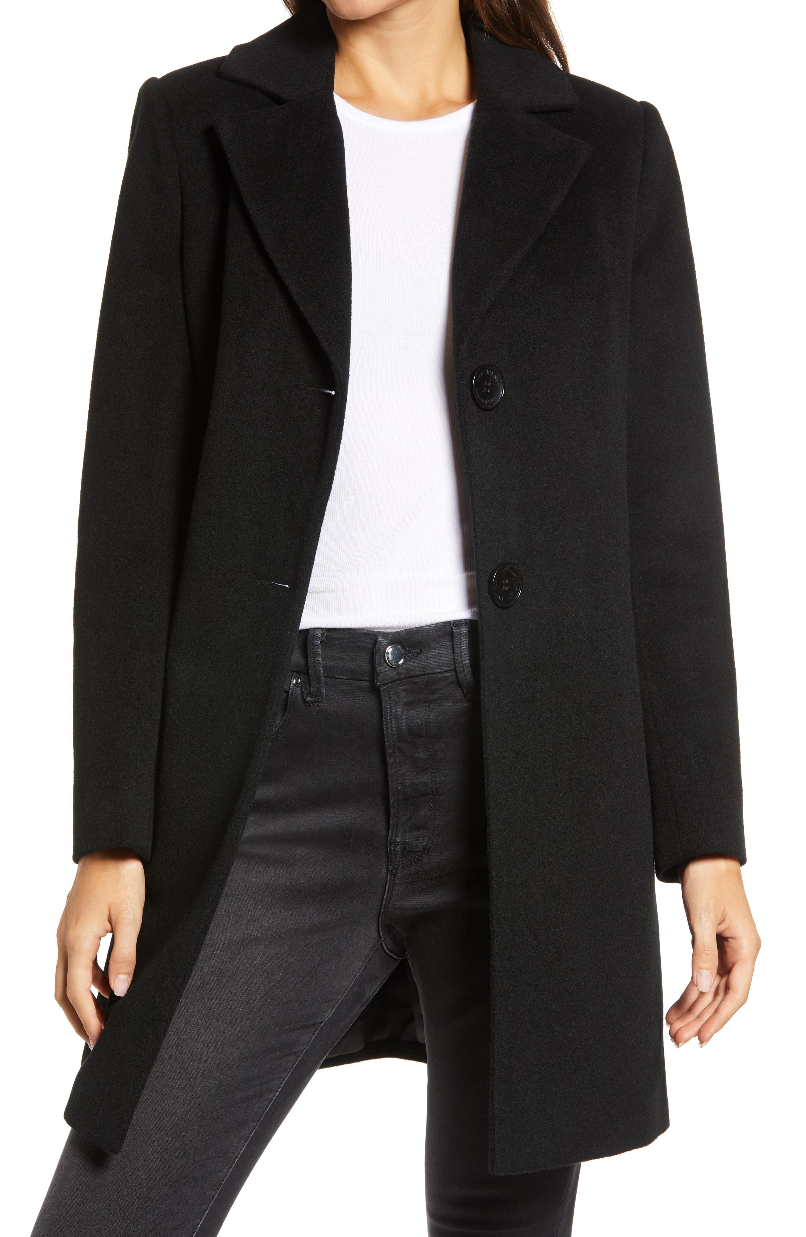 Sam Edelman Wool Blend Coat in Black Lyst