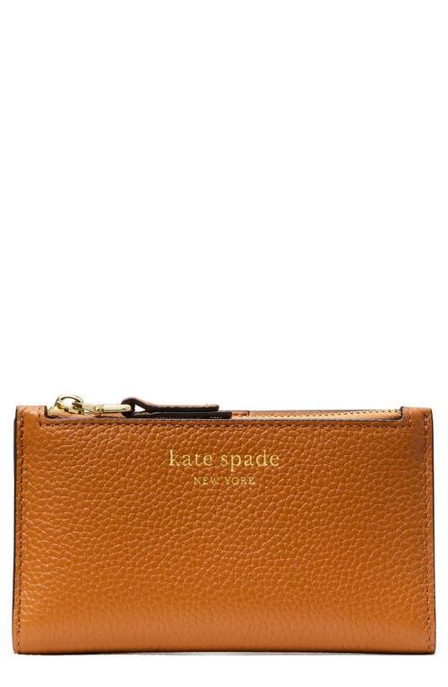 Kate Spade Small Roulette Slim Bifold Wallet in Brown Lyst