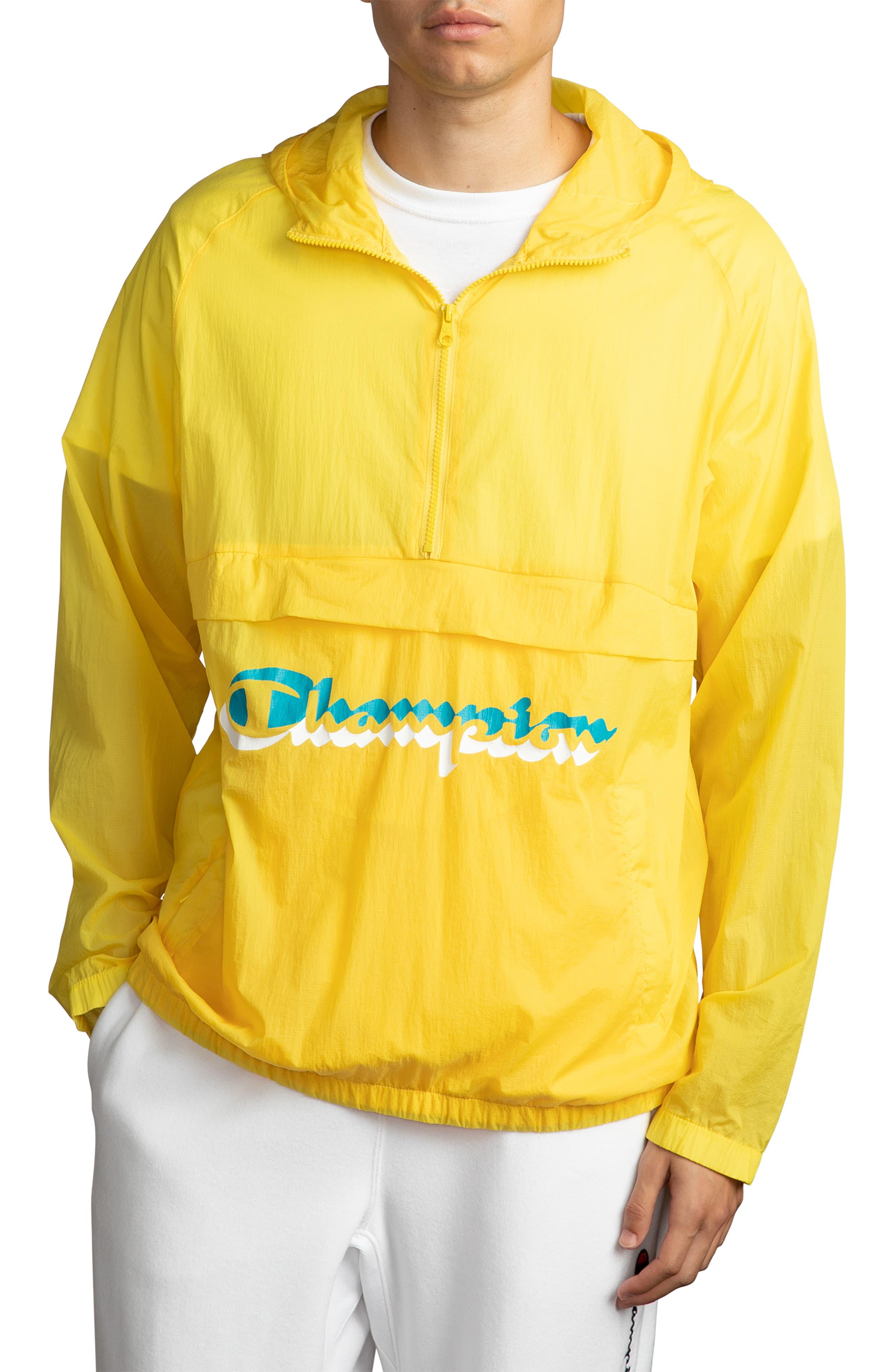 yellow champion rain jacket