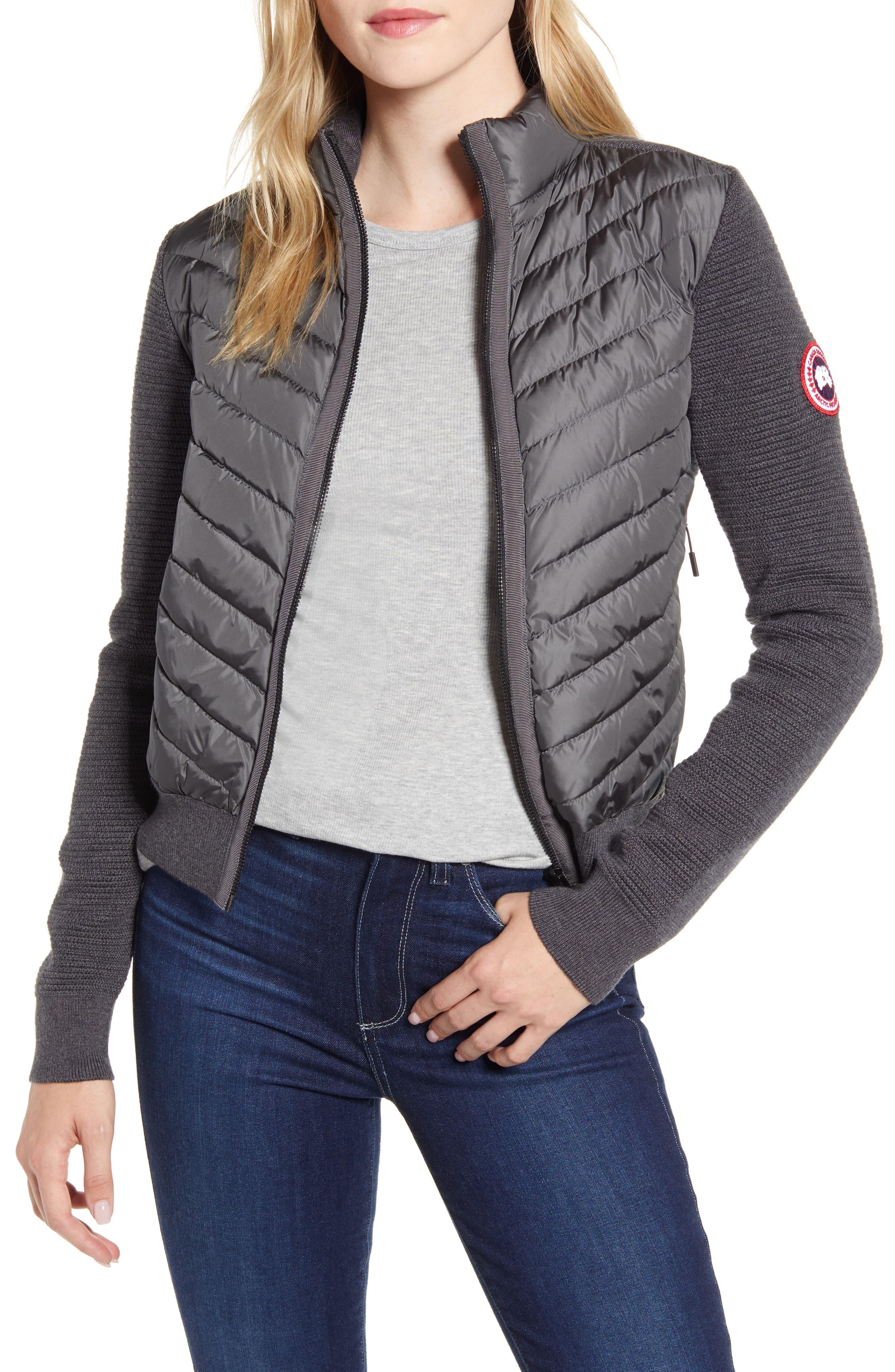 Canada Goose Wool Hybridge Quilted & Knit Jacket in Iron Grey (Gray) Lyst