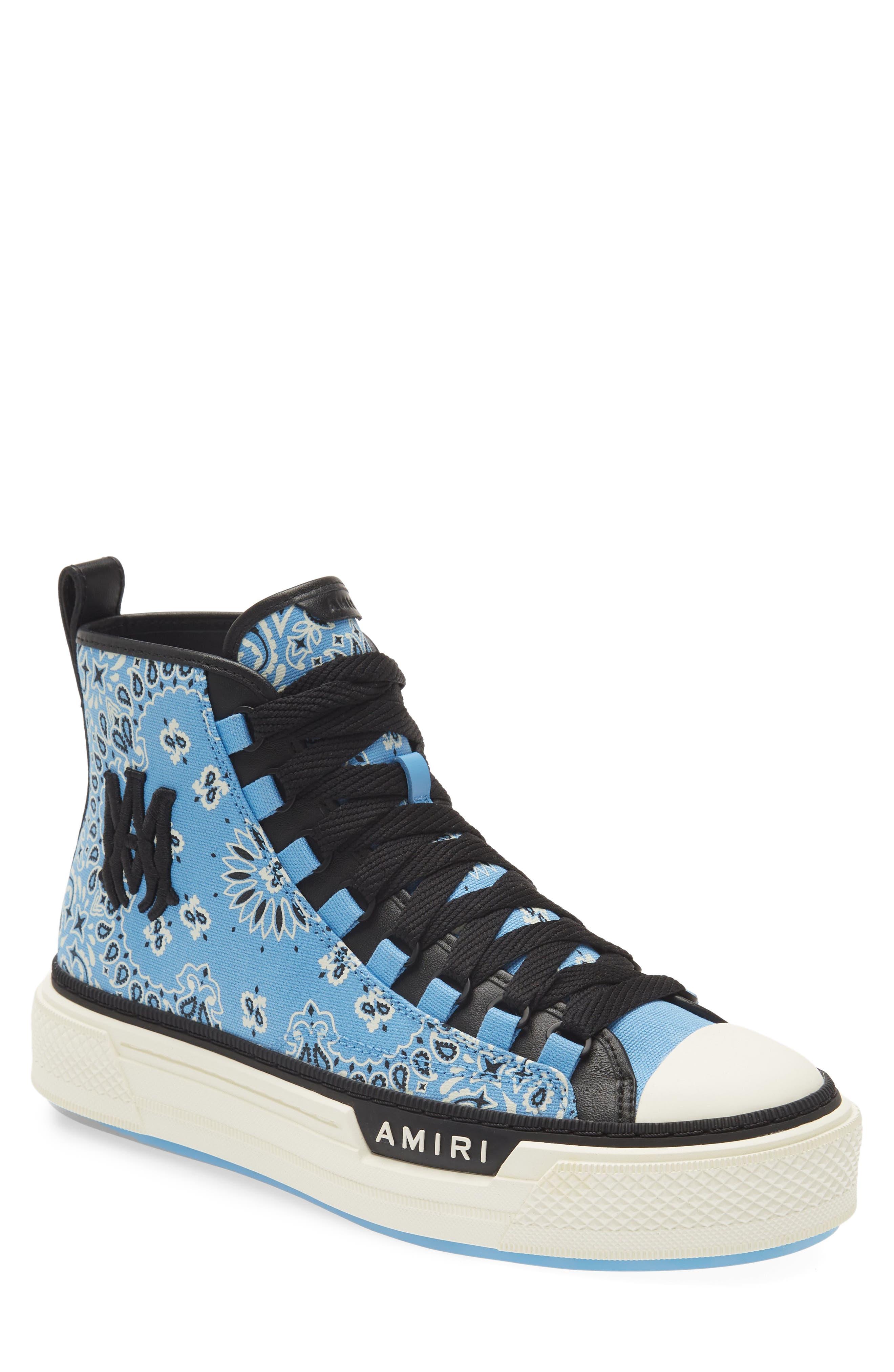 Amiri Bandana Print High Top Sneaker in Blue for Men | Lyst