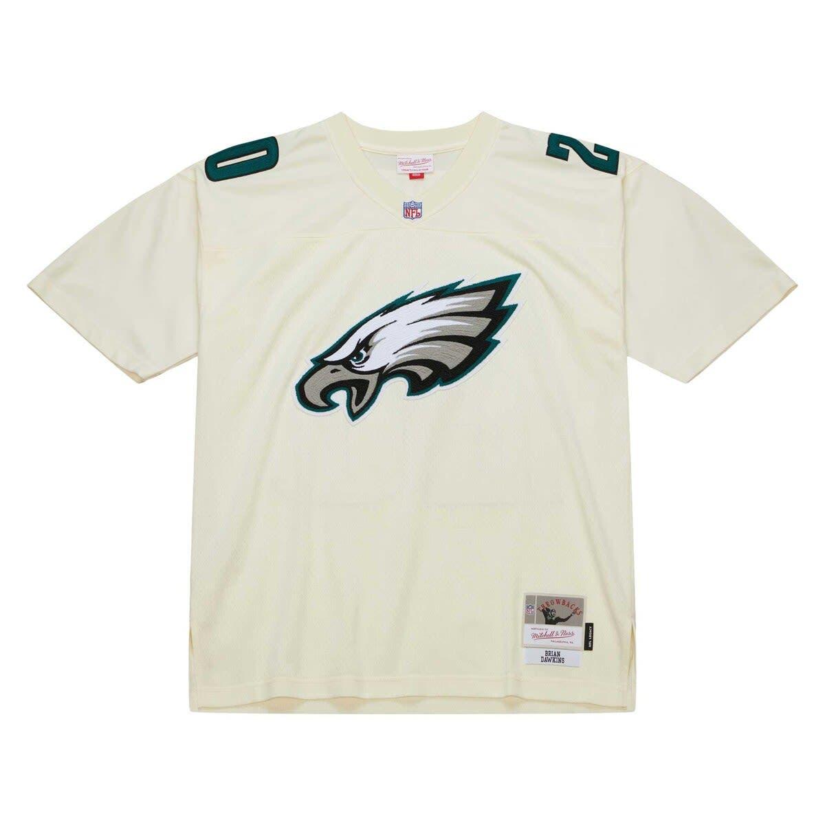Mitchell Ness Brian Dawkins Cream Philadelphia Eagles