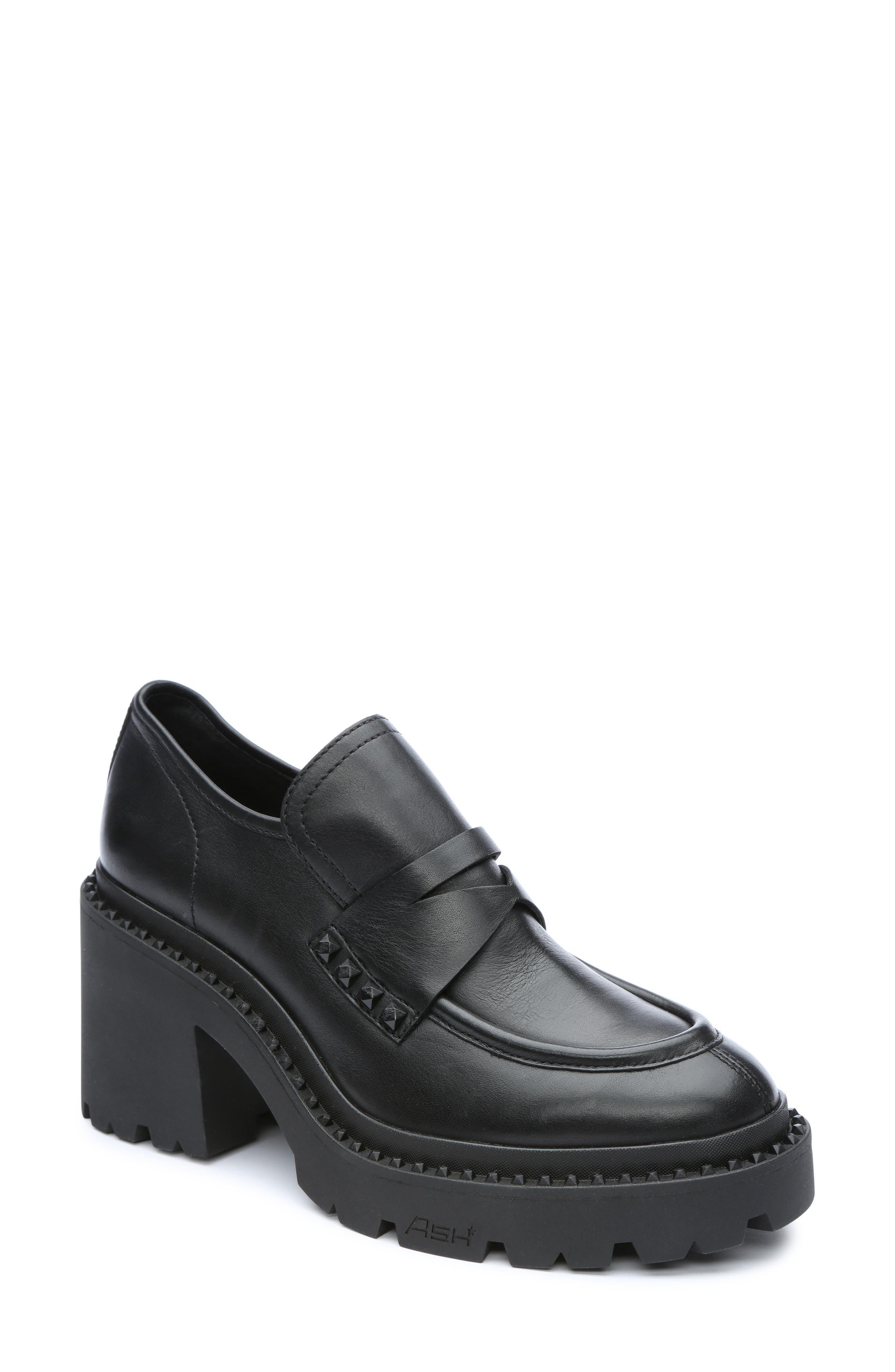 block heel penny loafer