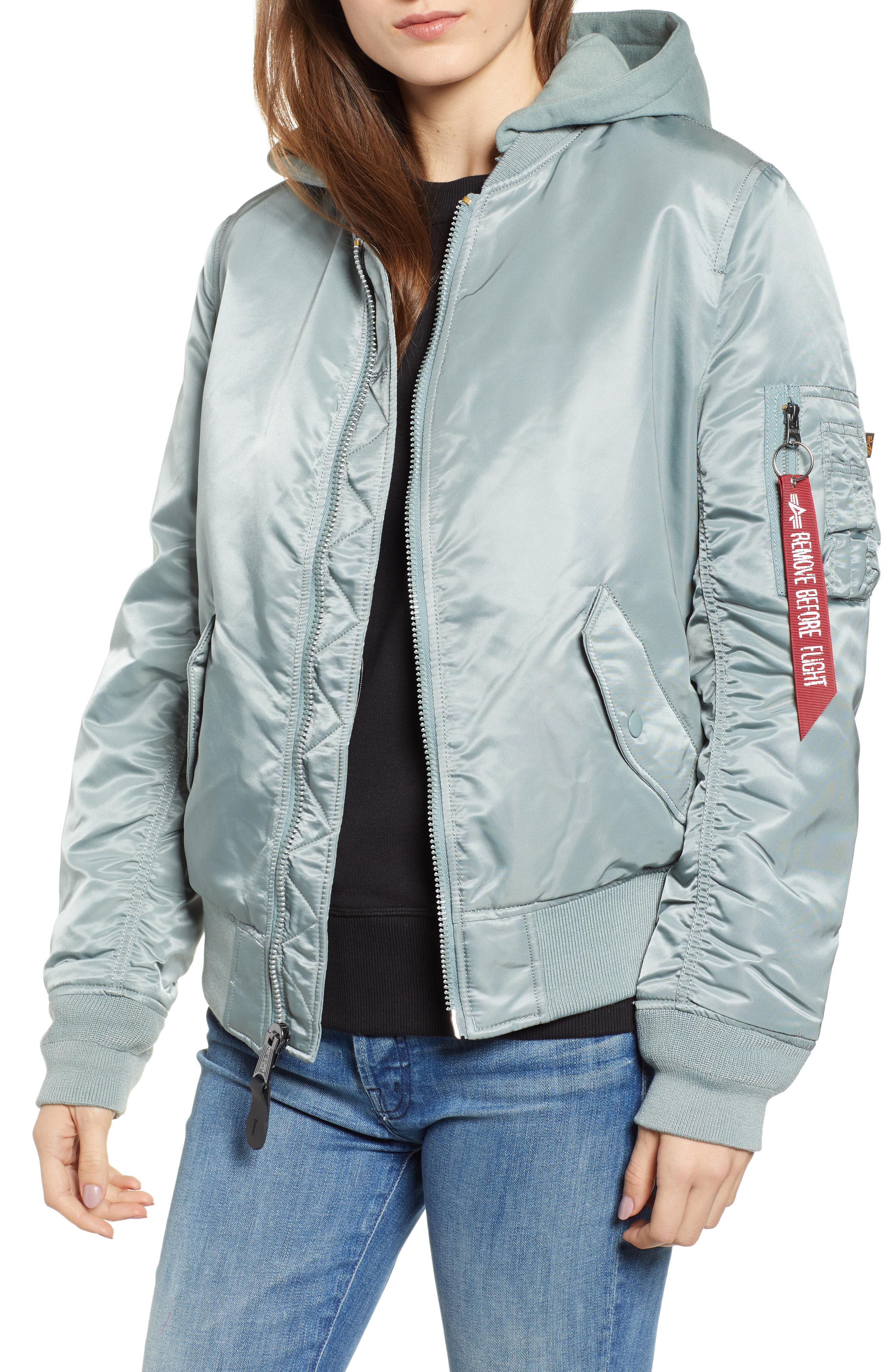 Alpha Industries Ma 1 Natus Hooded Bomber Jacket Lyst Alpha Industries Ma 1 Natus Hooded Bomber Jacket Lyst