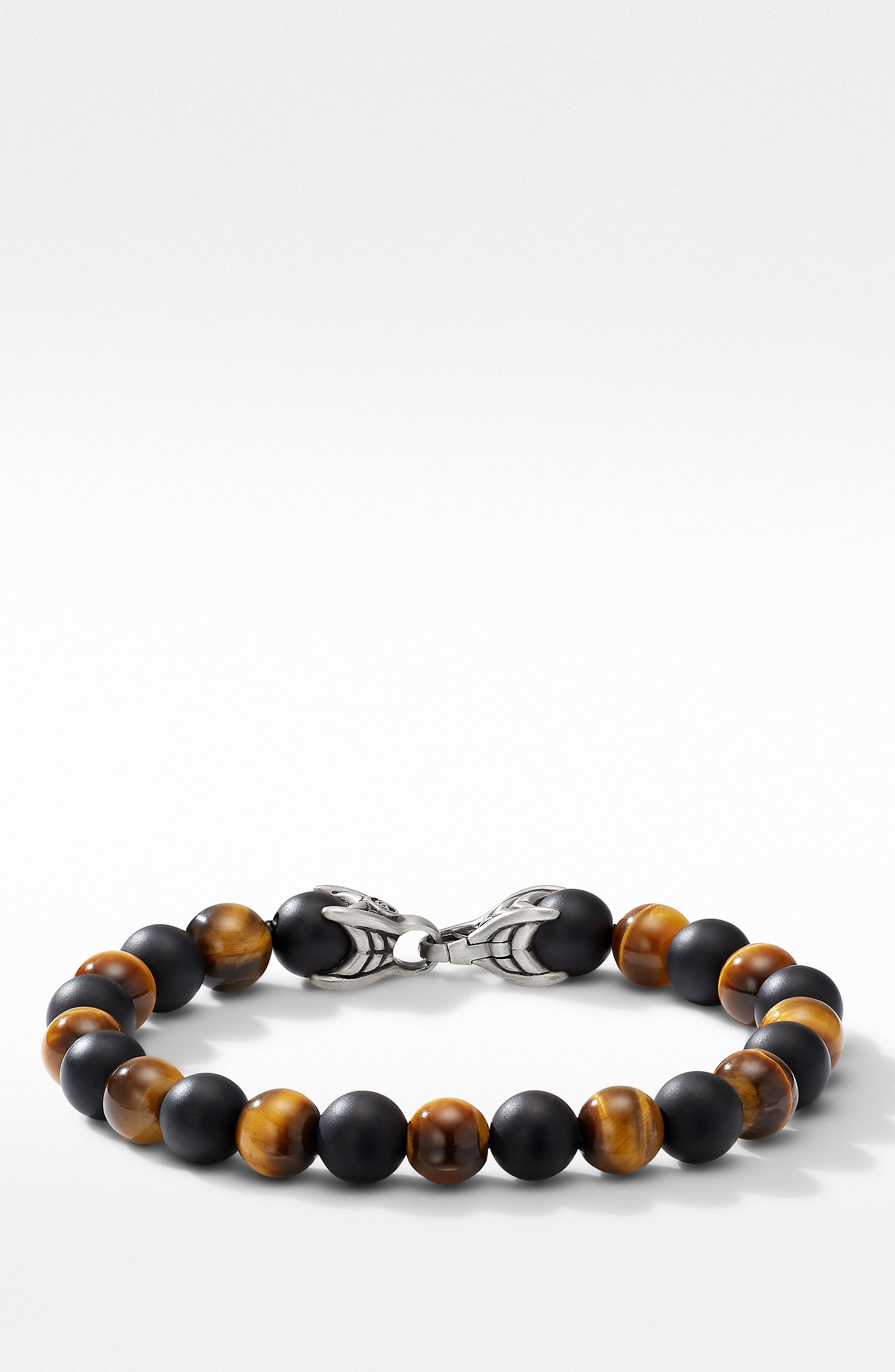 David Yurman Spiritual Beads Bracelet With Black Onyx And Tigers Eye