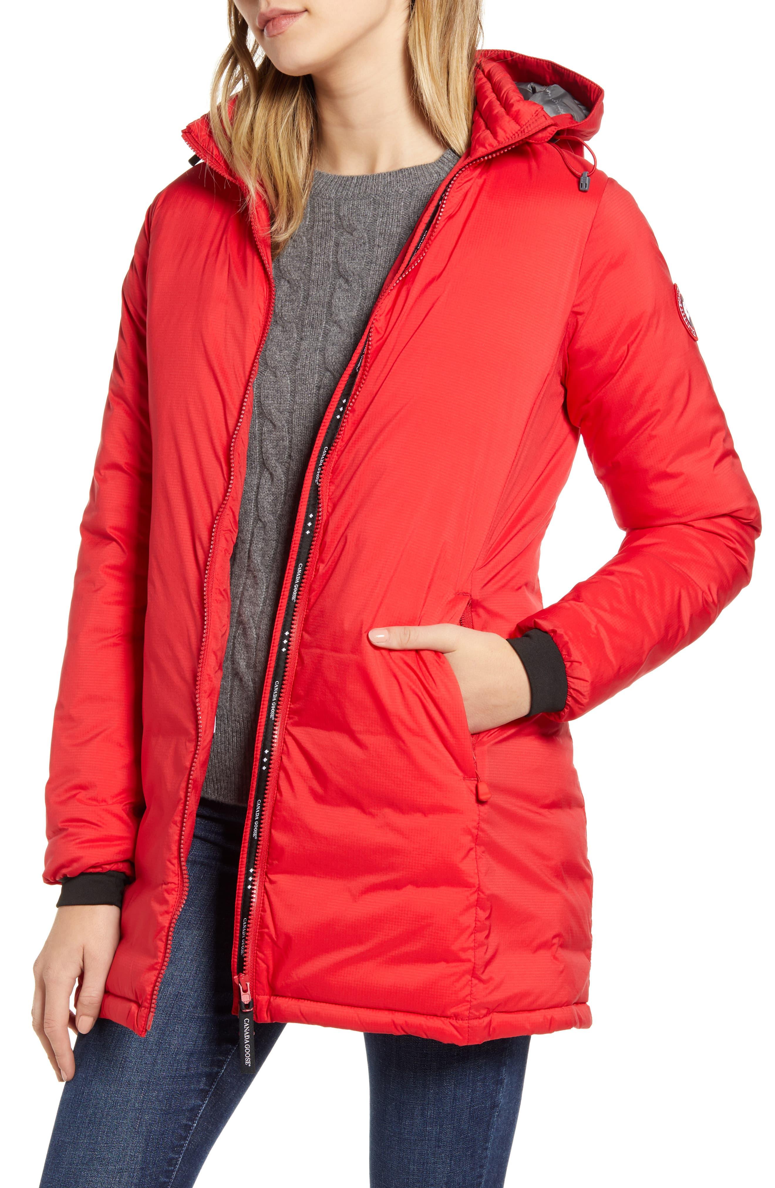 Canada Goose Camp Hooded Down Jacket in Red - Lyst