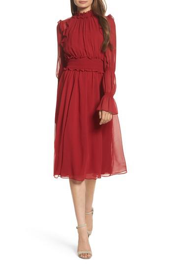 chelsea28 ruffle midi dress