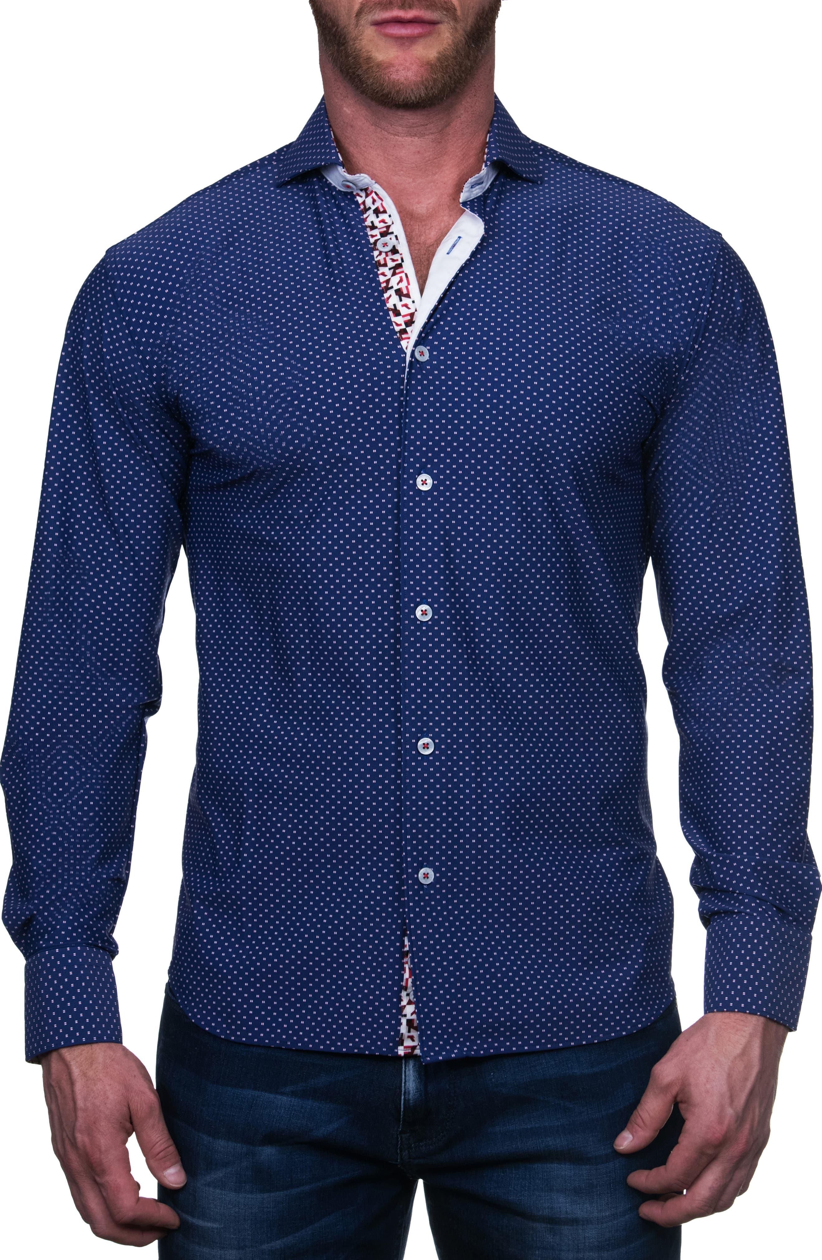 Nautica Mens Geo-Illusion Button Up Shirt