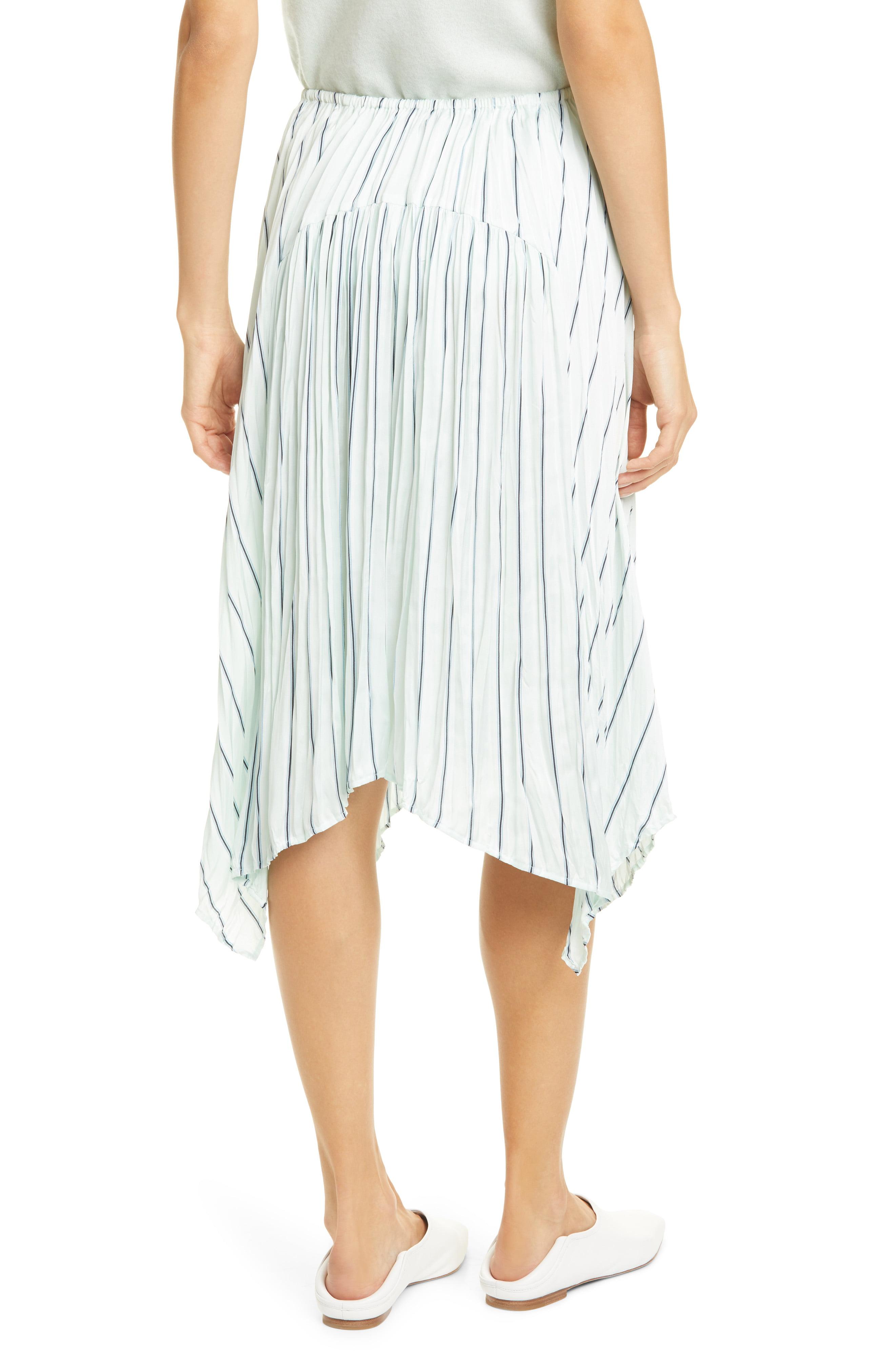 Vince Stripe Gauze Panel Skirt in Mint (Blue) Lyst