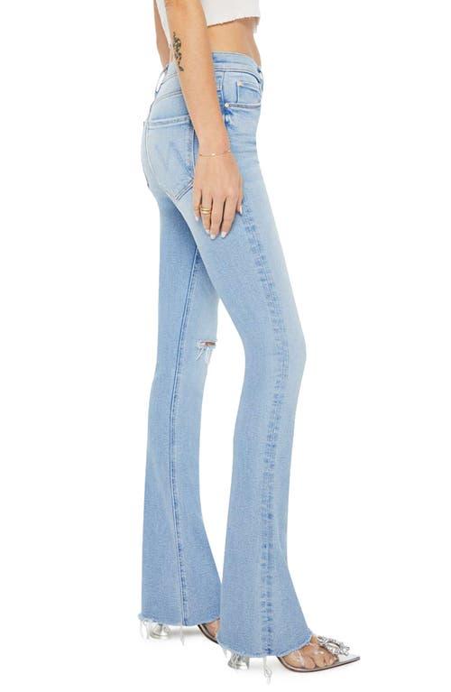 Mother Runaway Frayed Hem Skinny Flare Jeans in Blue Lyst