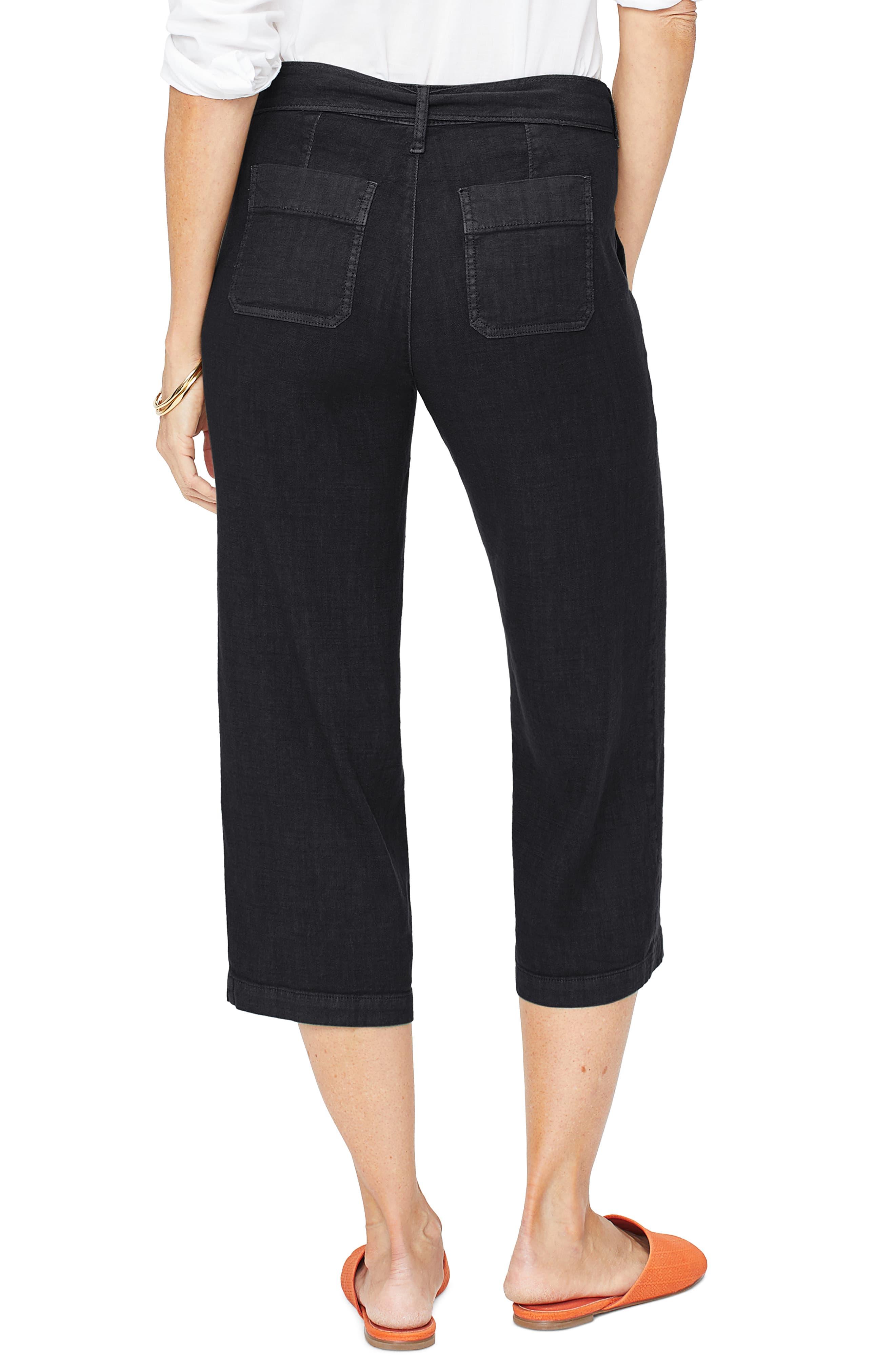 NYDJ Linen Fashion Cargo Capri Pants Black Lyst