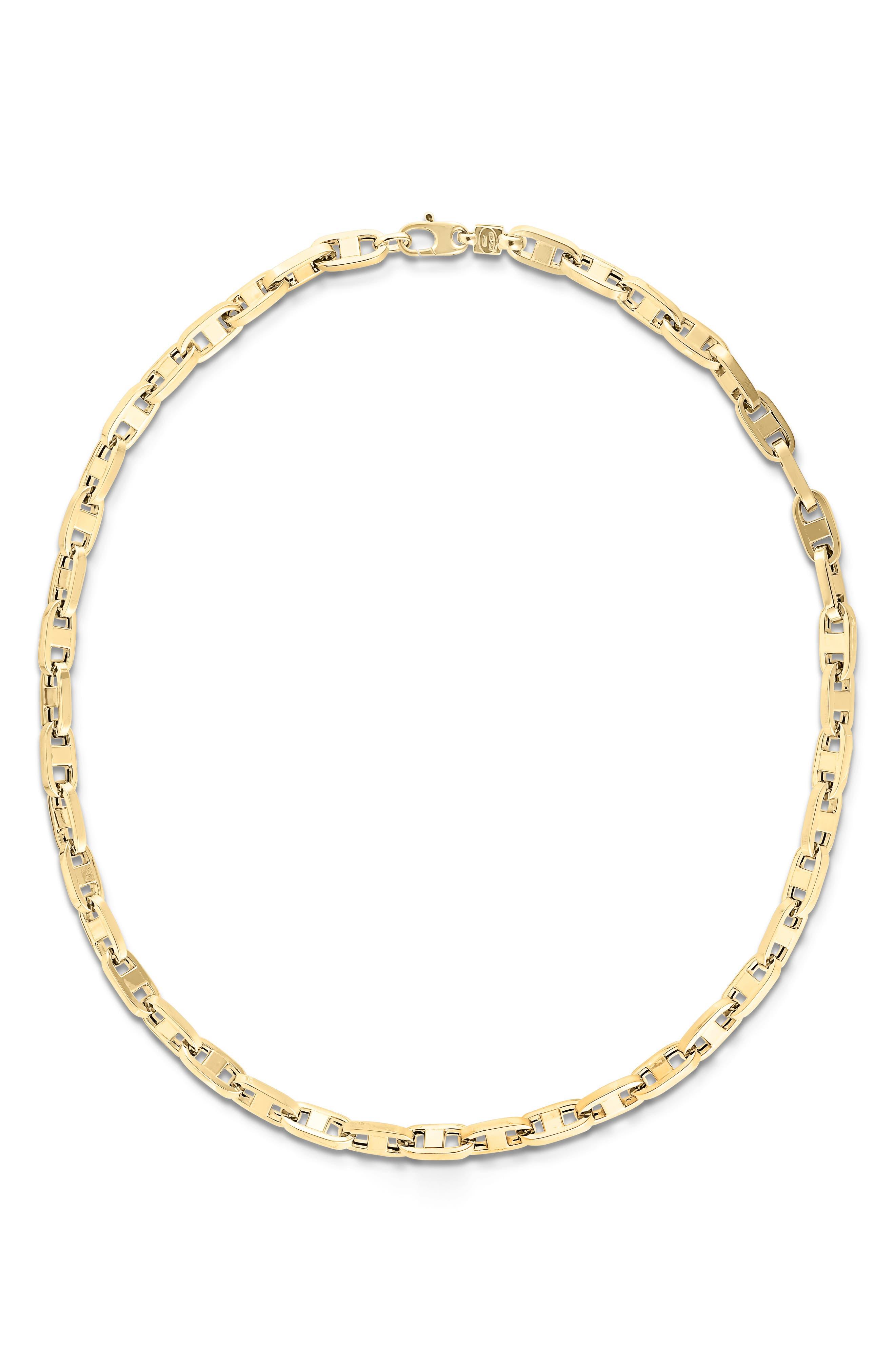 16.4Ft Paperclip Chains Rolls, Charm Necklace Chain 3.2mm Width,18K Gold