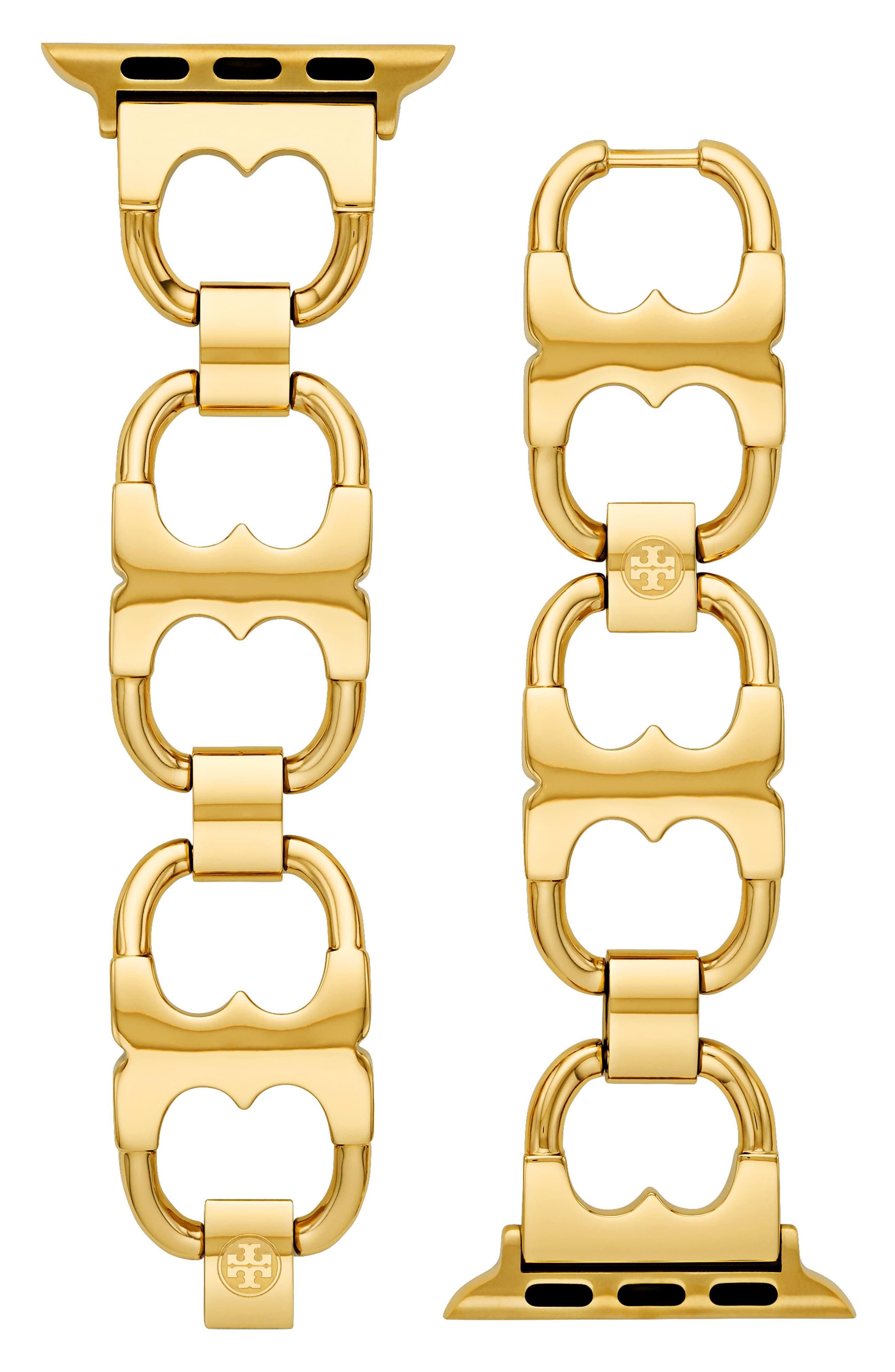 Tory Burch Doublet Link Apple Watch Bracelet Strap in Gold (Metallic