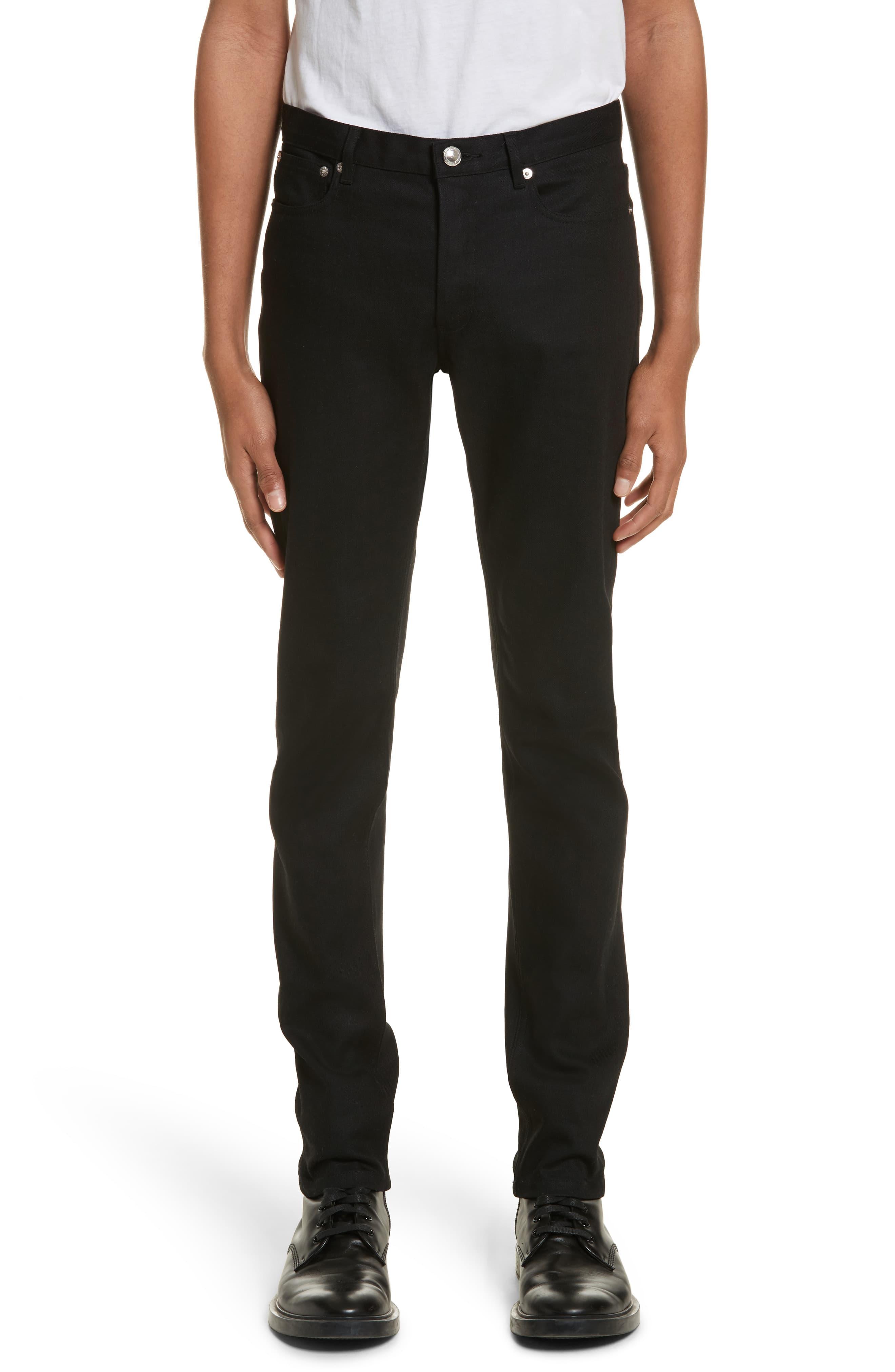 A.P.C. Denim Petit New Standard Stretch Skinny Fit Jeans in Black for