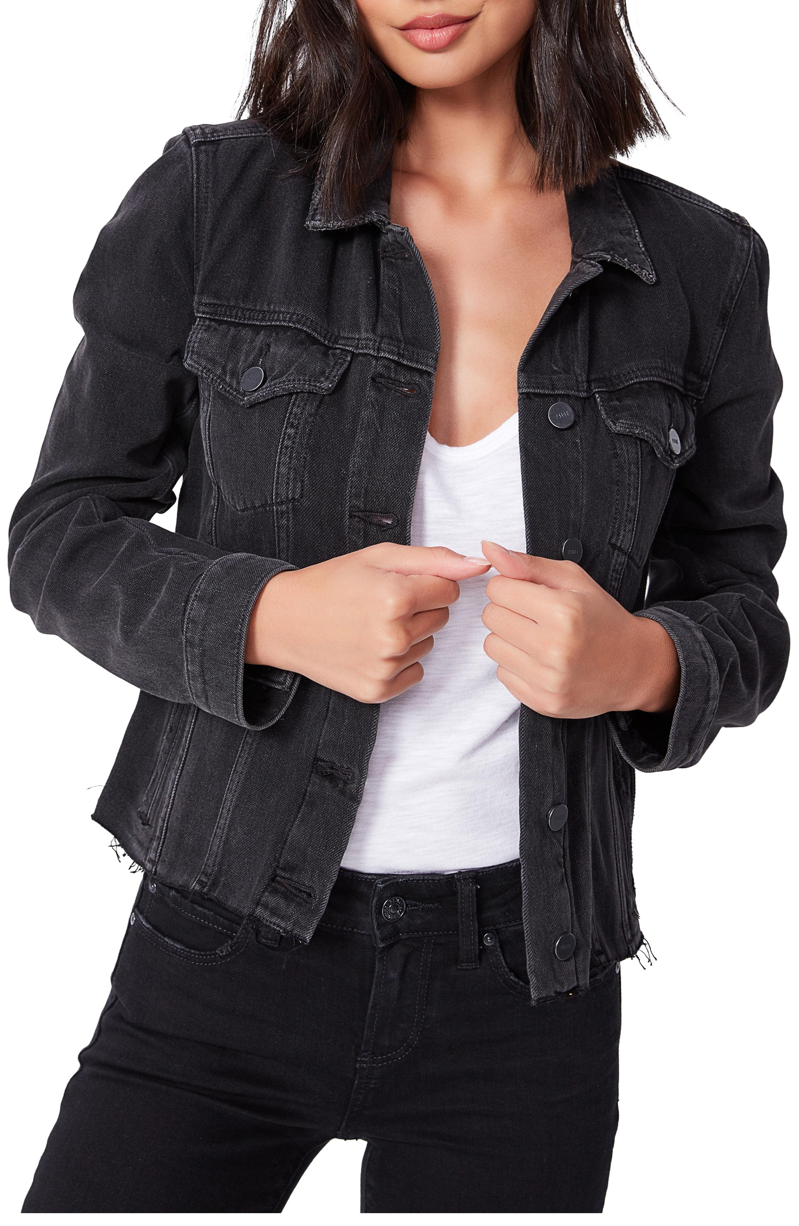 paige black denim jacket