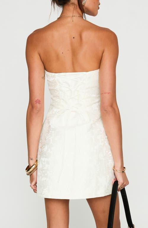Princess Polly Heaven Sent Strapless Minidress in White | Lyst
