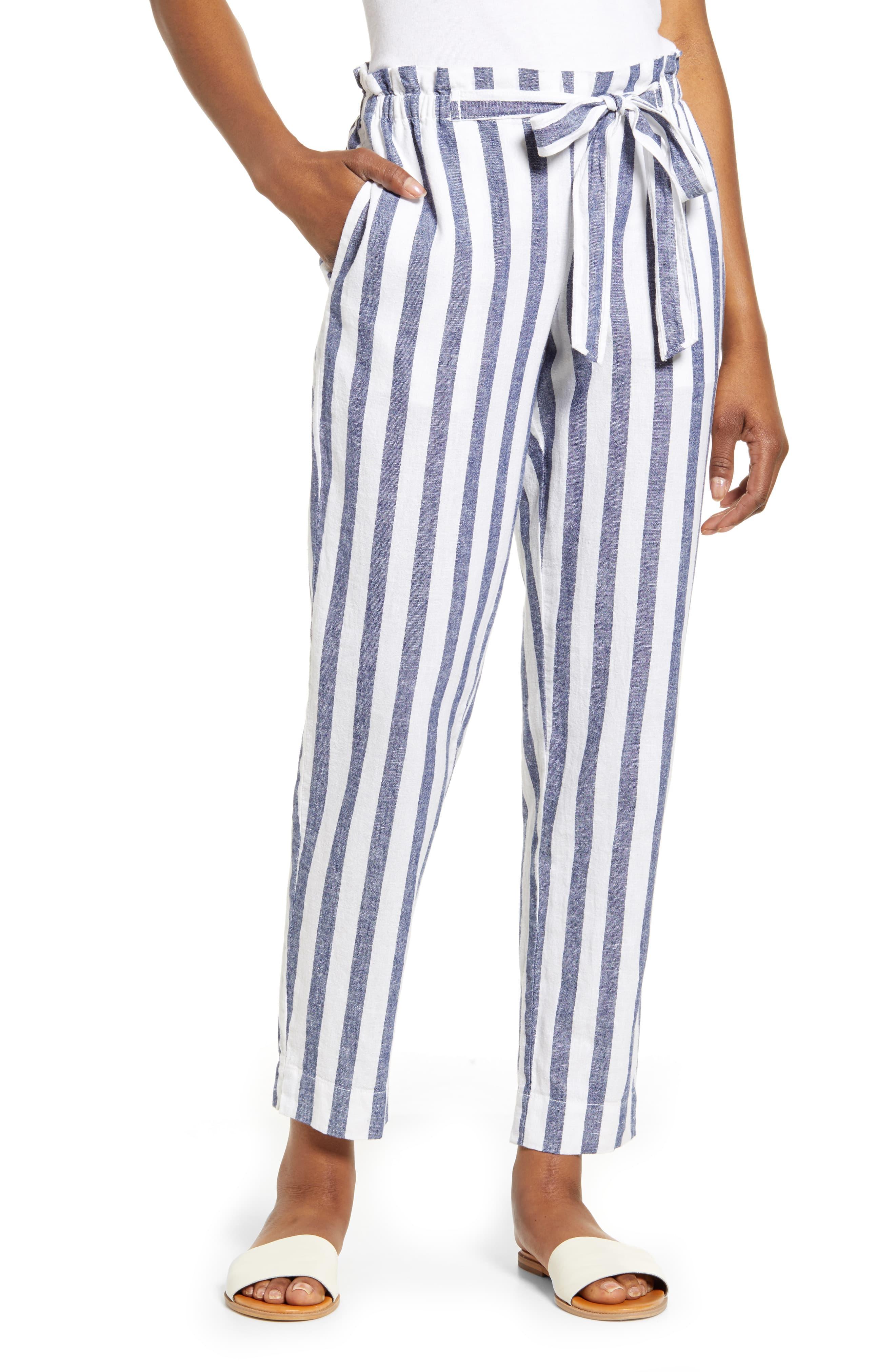 striped beach pants