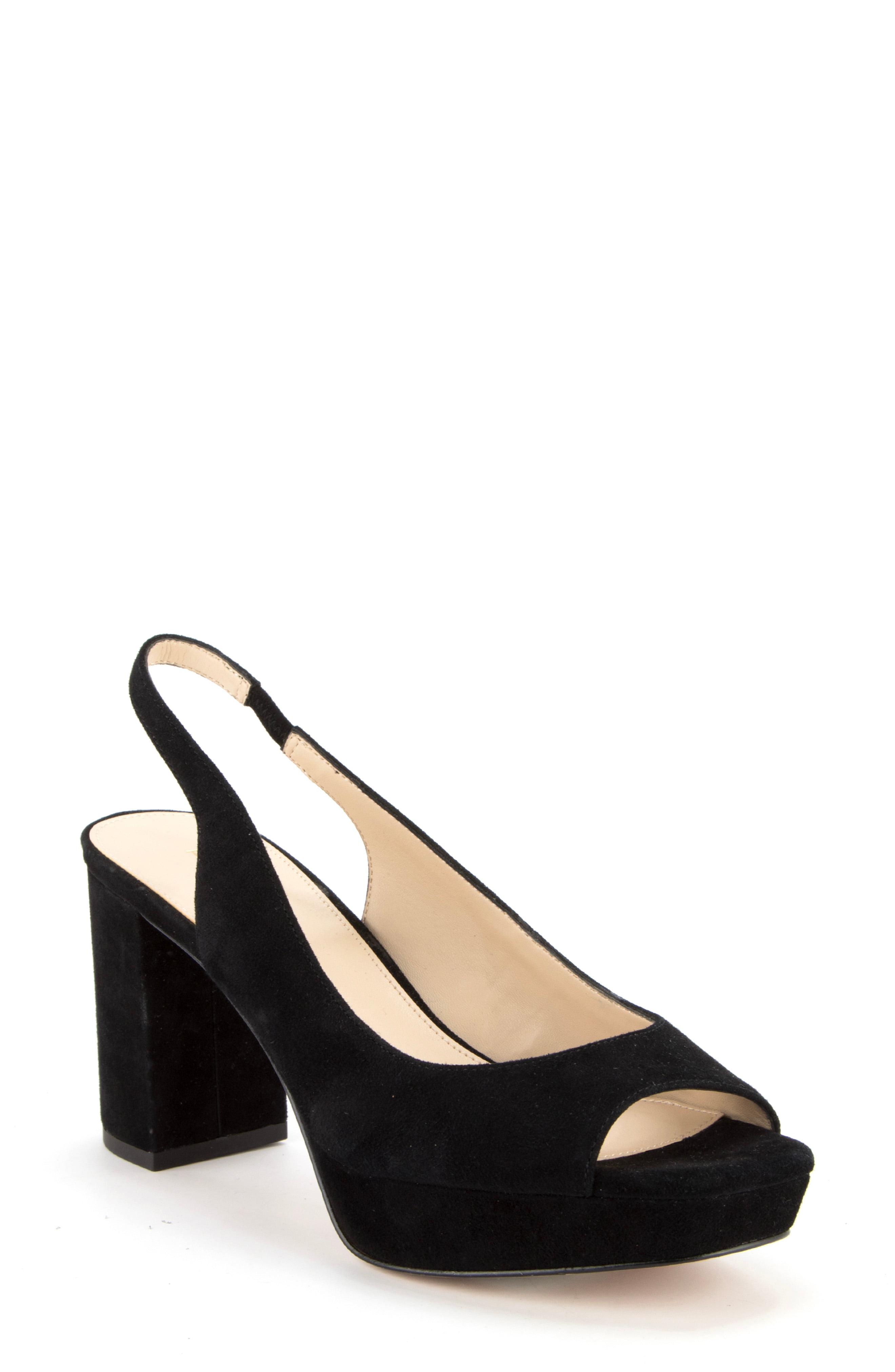 Pelle Moda Amaya Slingback Platform Sandal in Black Suede (Black) - Lyst