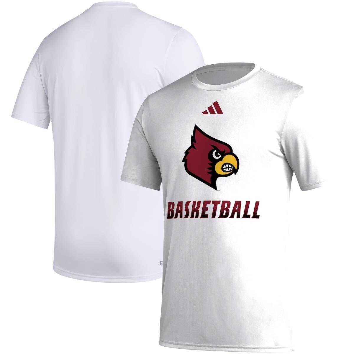Men's adidas Black Louisville Cardinals Sideline Strategy Glow Pregame  T-Shirt