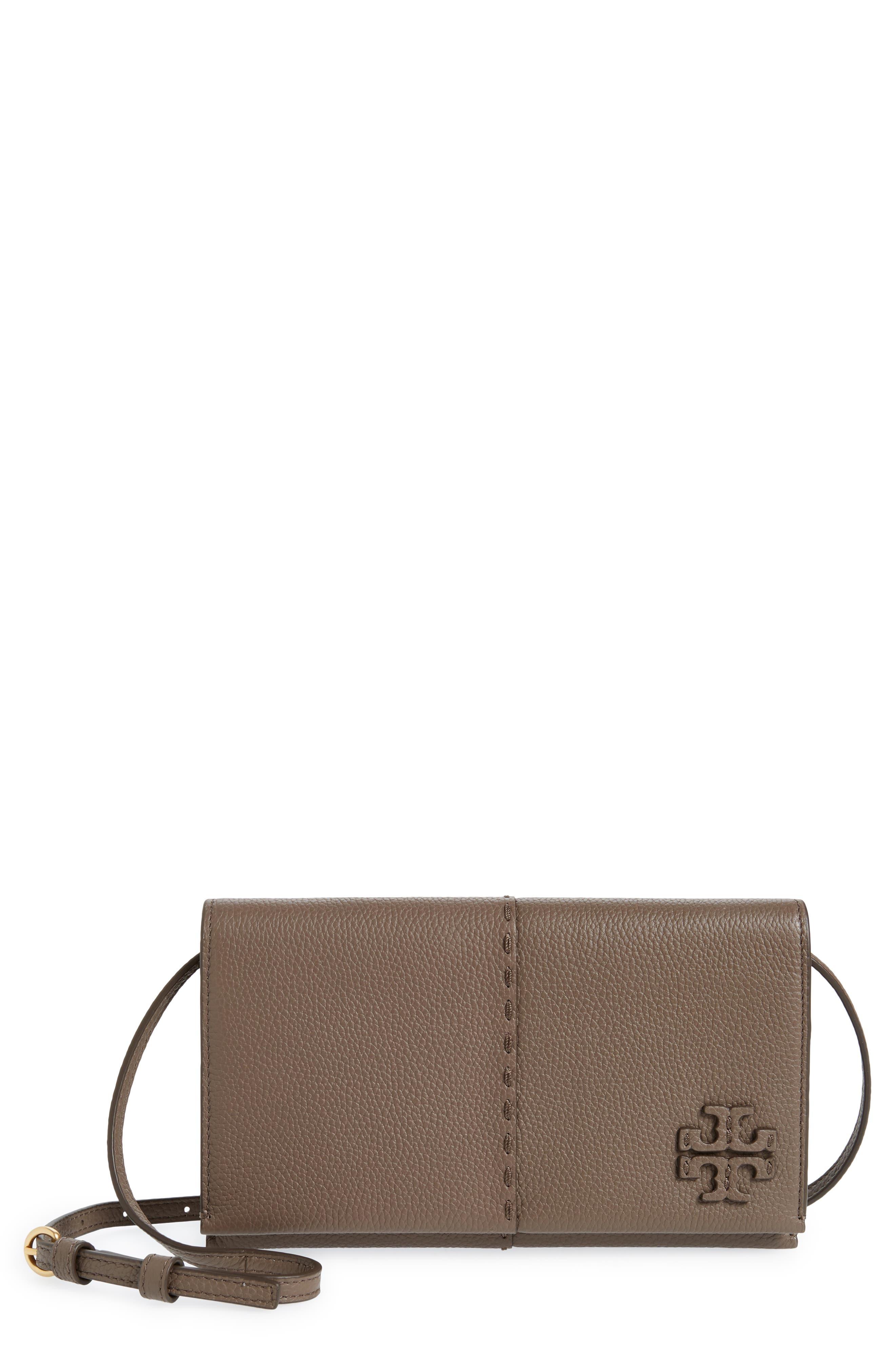 Tory Burch Mcgraw Leather Wallet Crossbody in Brown Lyst
