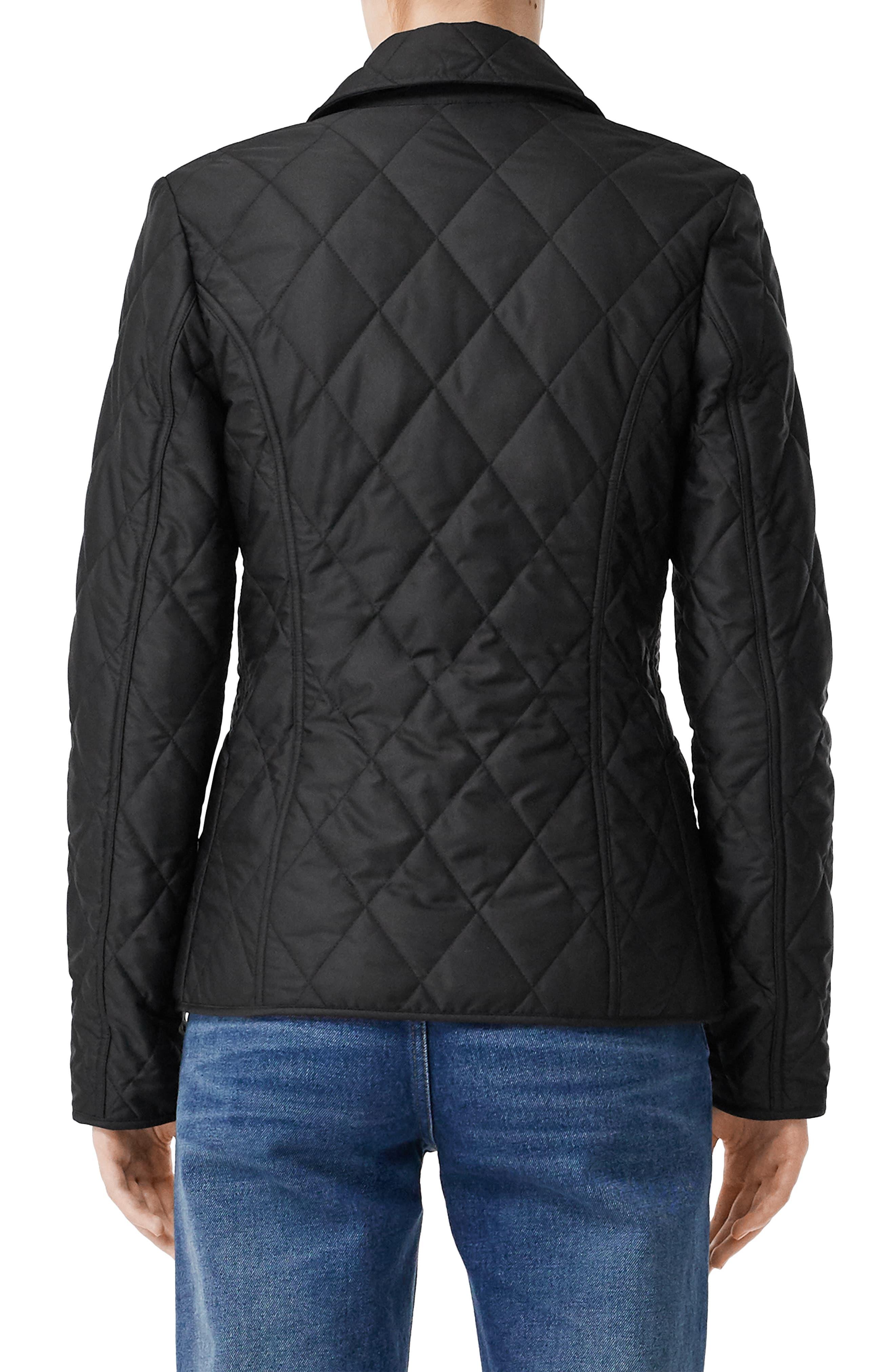 Burberry Synthetic Fernleigh Quilted Jacket in Black - Lyst