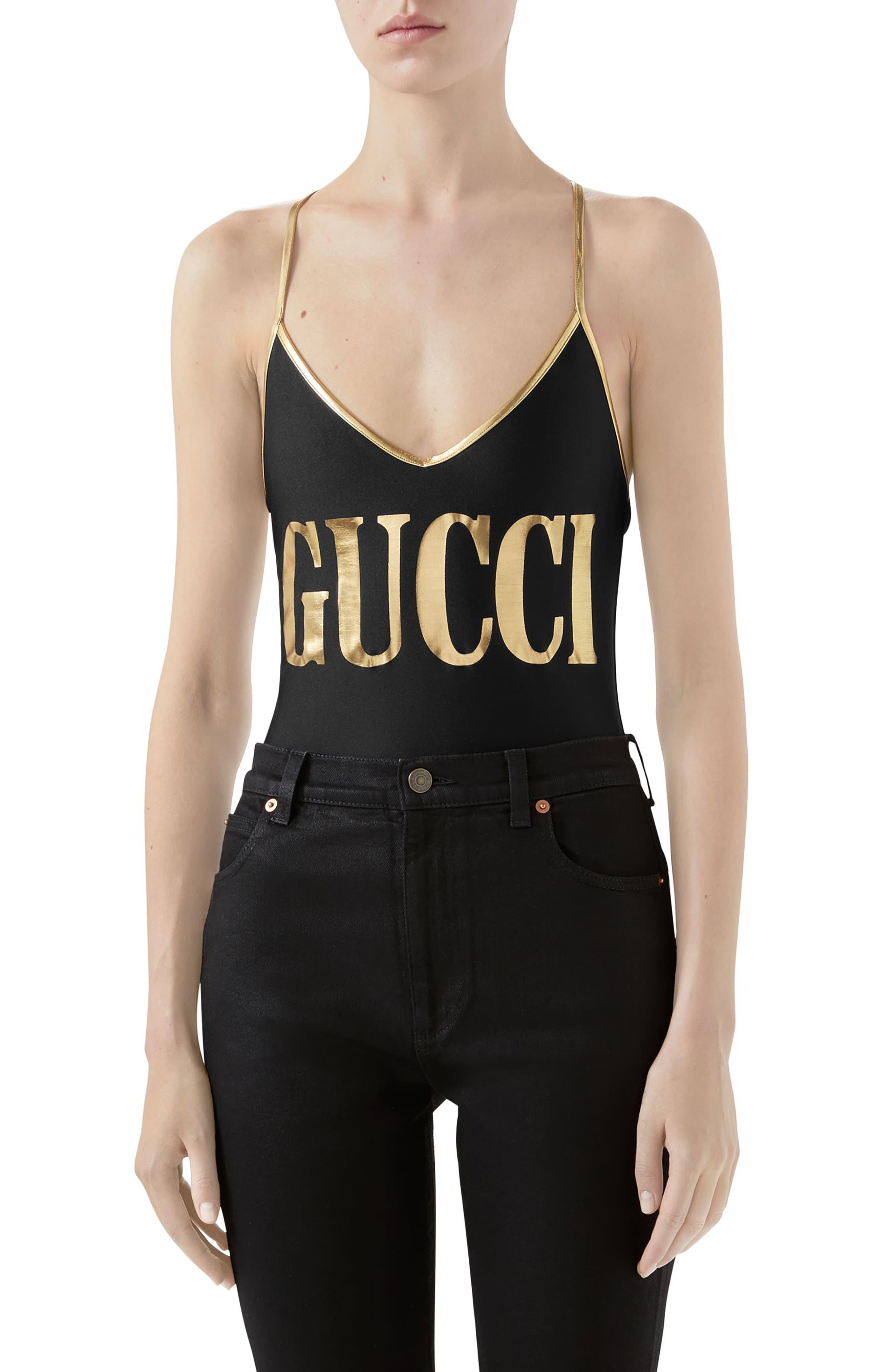 Gucci Logo Onepiece Swimsuit in Black Pattern (Black) Save 22 Lyst
