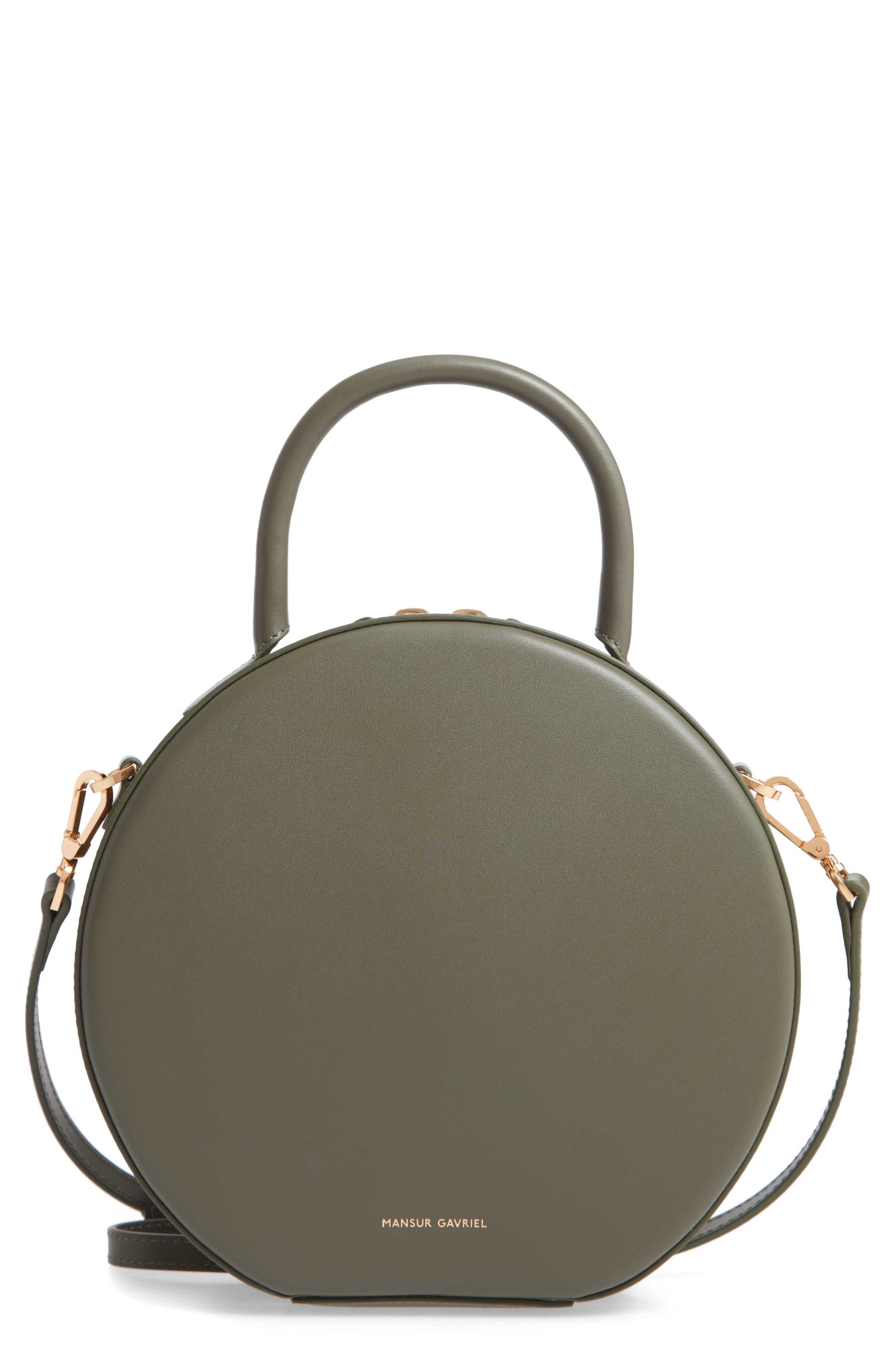 Mansur Gavriel Leather Circle Crossbody Bag in Brown Lyst